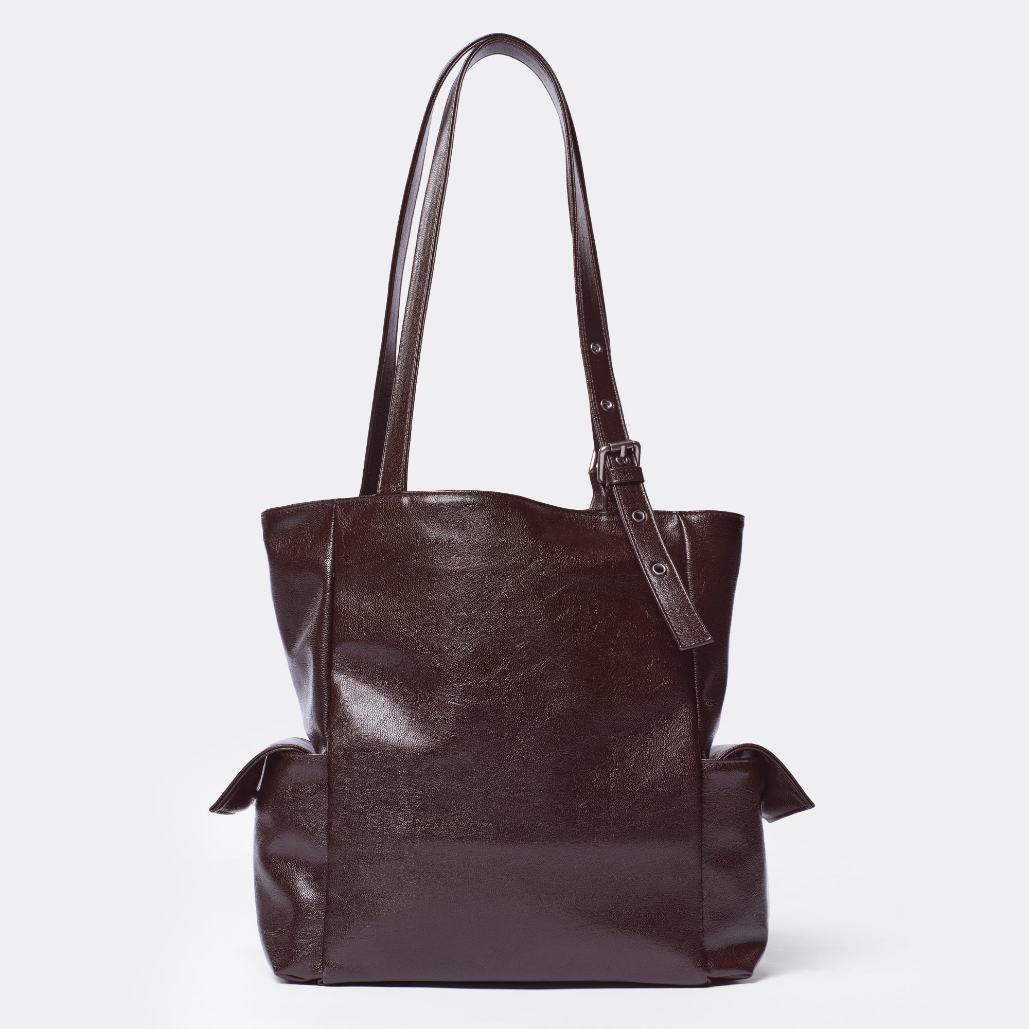 pocket shopper bag M goat chocolate