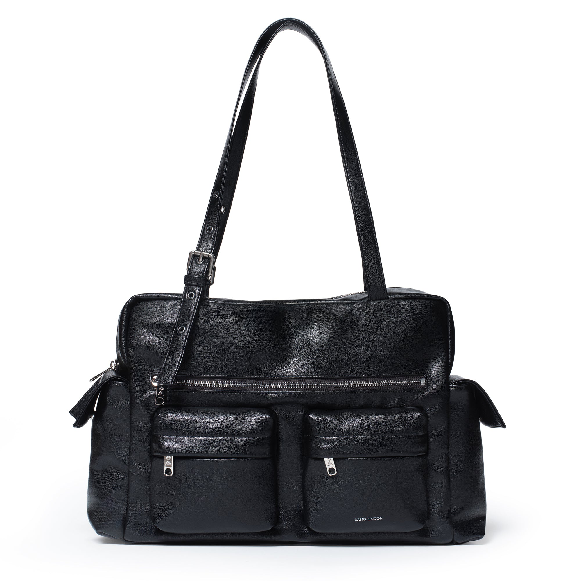 pocket utility bag L nappa black