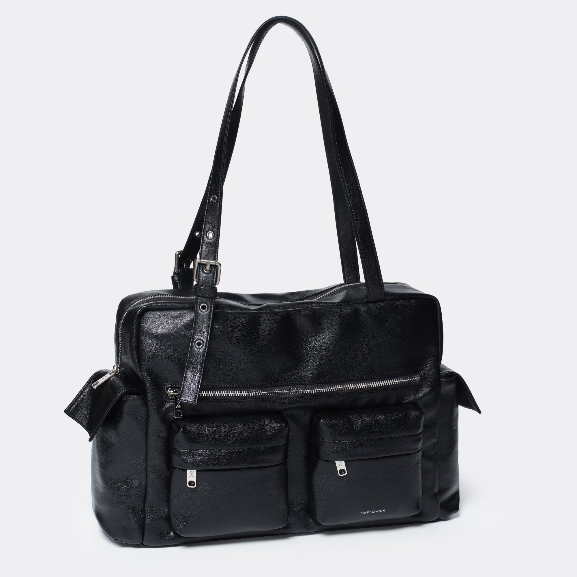 pocket utility bag L nappa black