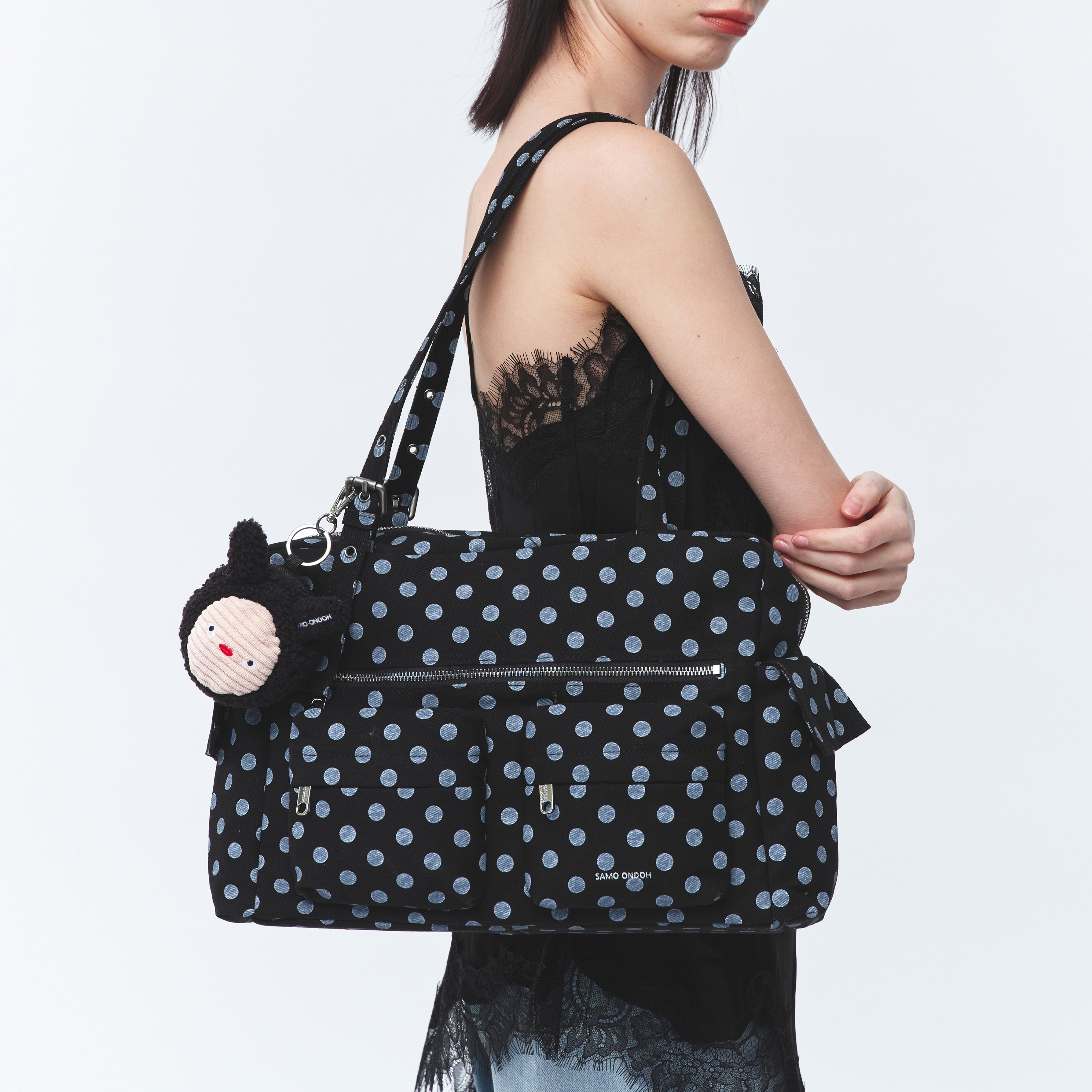 pocket utility bag L dot black