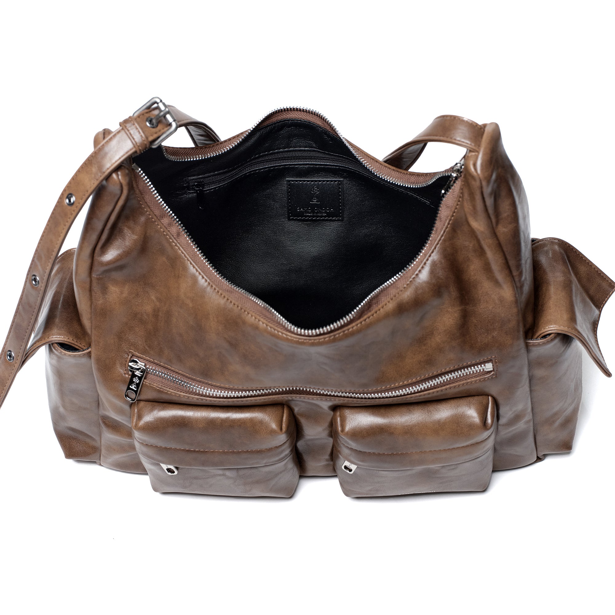 pocket mug bag L baked tan