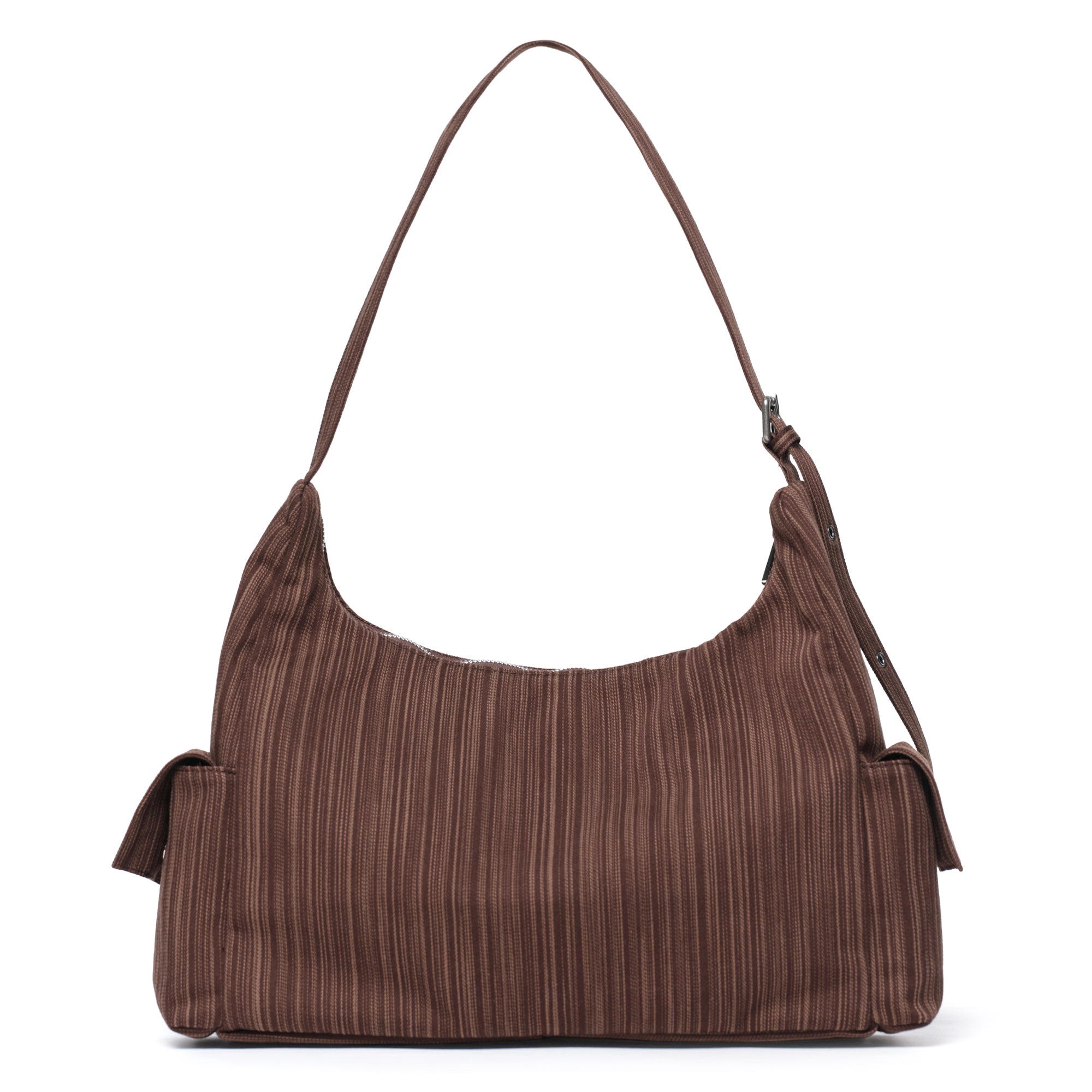 pocket mug bag L stripe brown