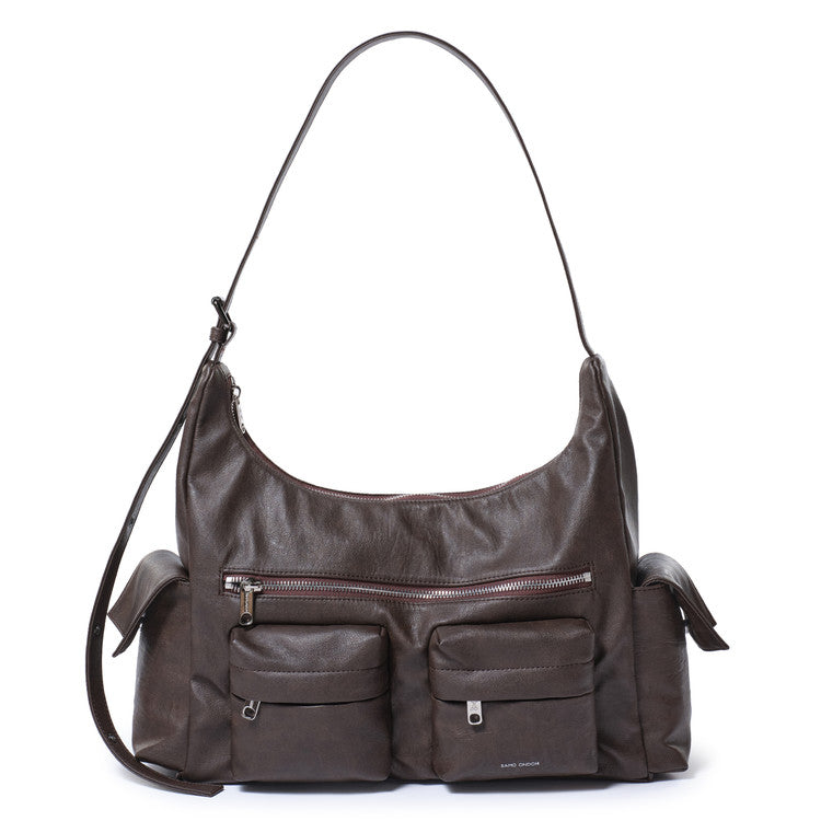 pocket mug bag L brushed chocolate