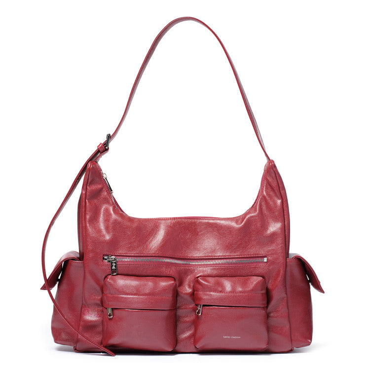 pocket mug bag L goat red