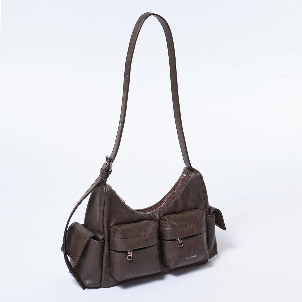 pocket mug bag M brushed chocolate