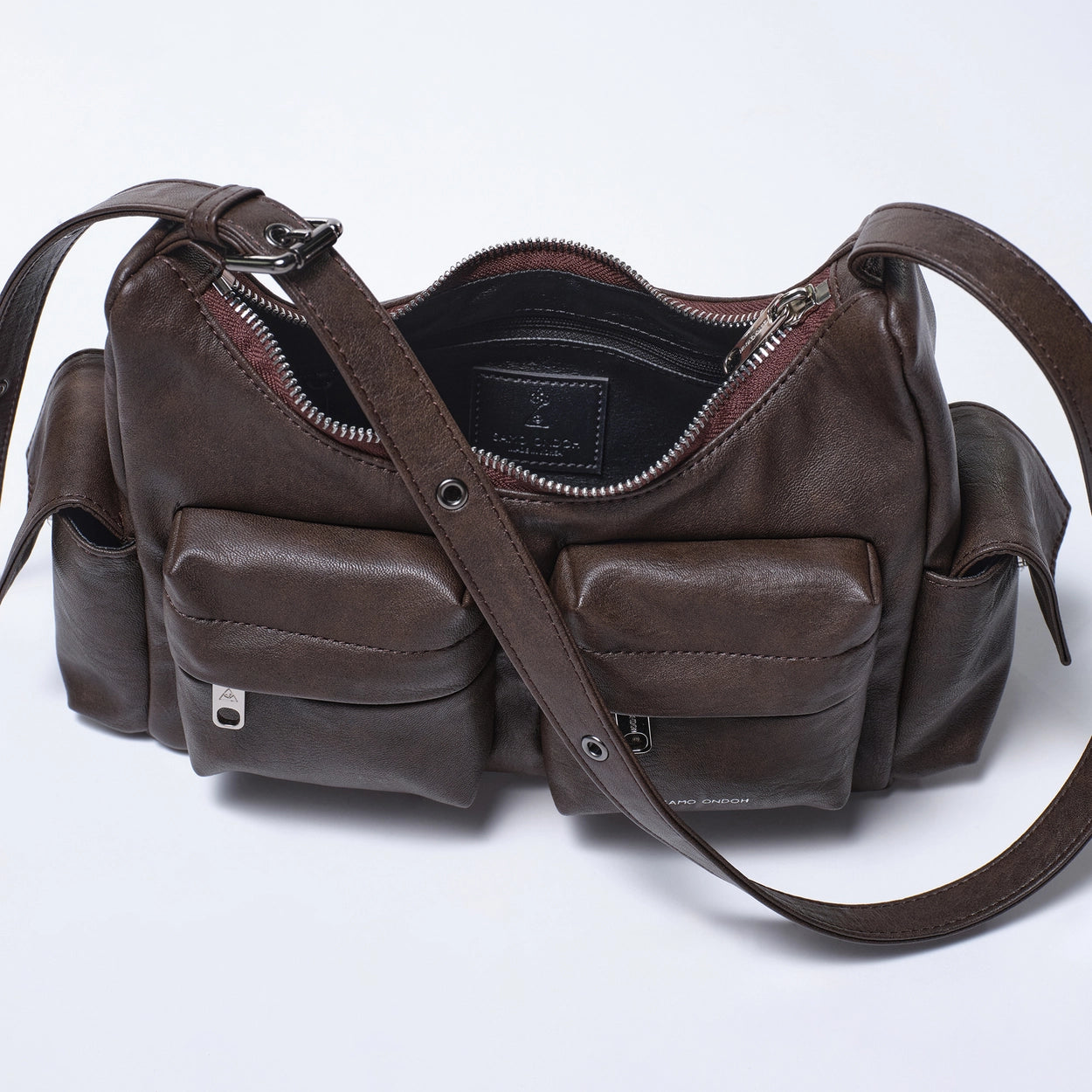 pocket mug bag M brushed chocolate