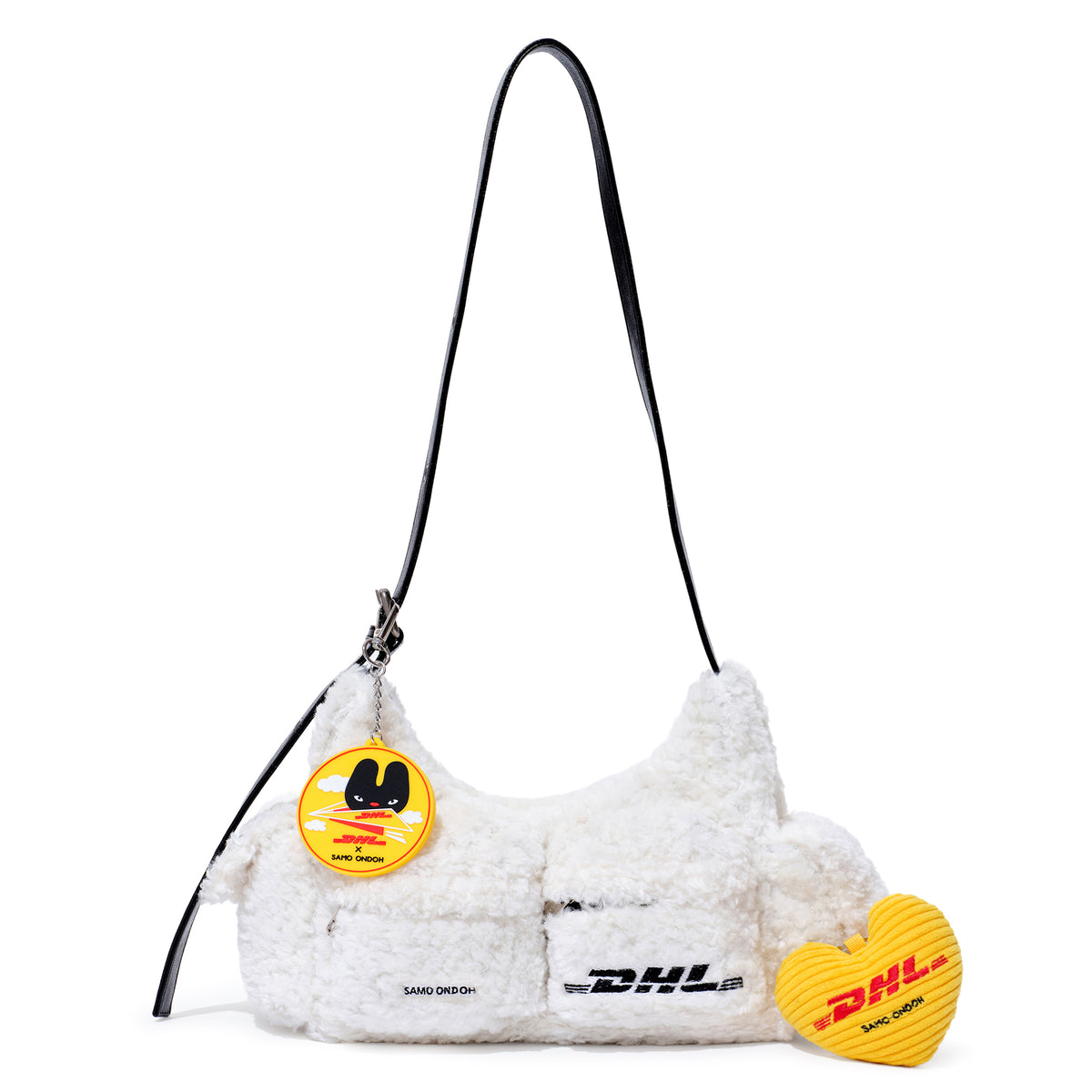 pocket mug bag M eco shearling DHL white