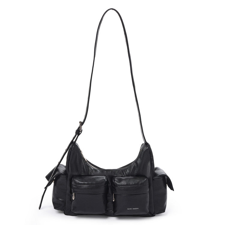 pocket mug bag M nappa black