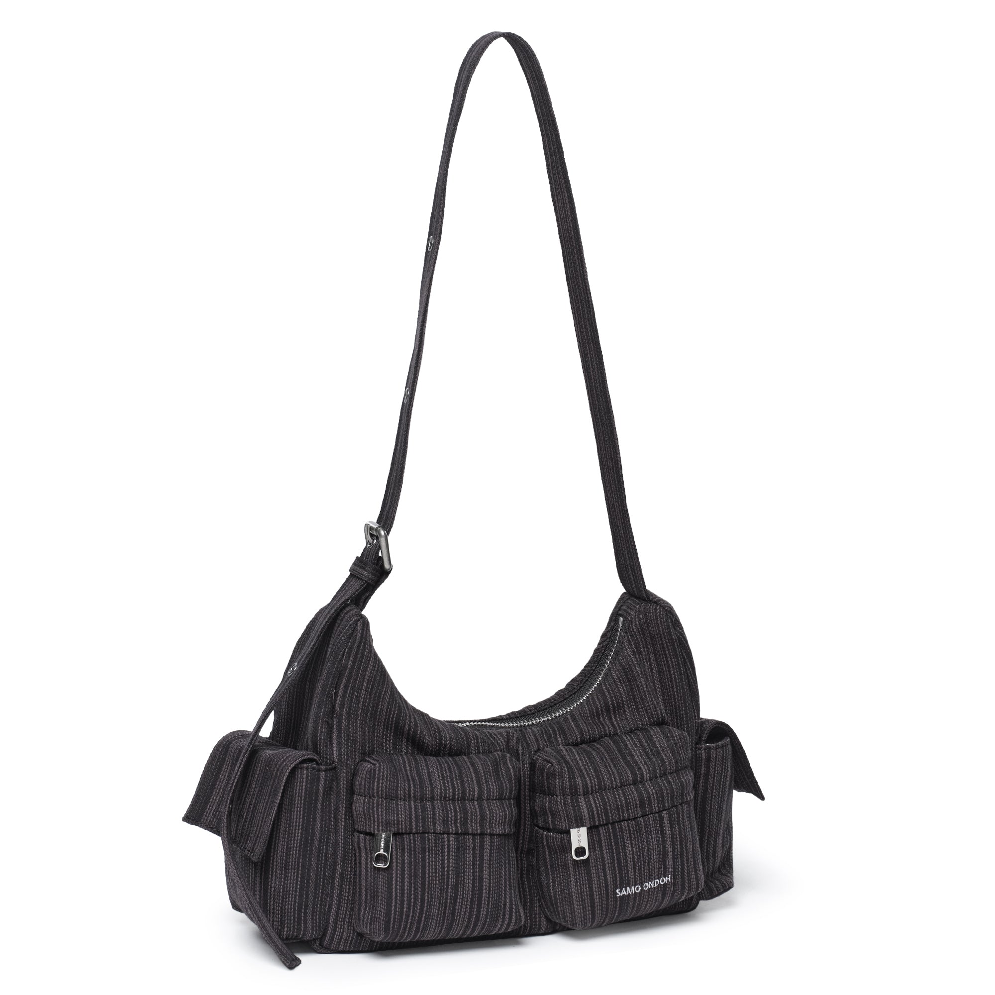 pocket mug bag M stripe black