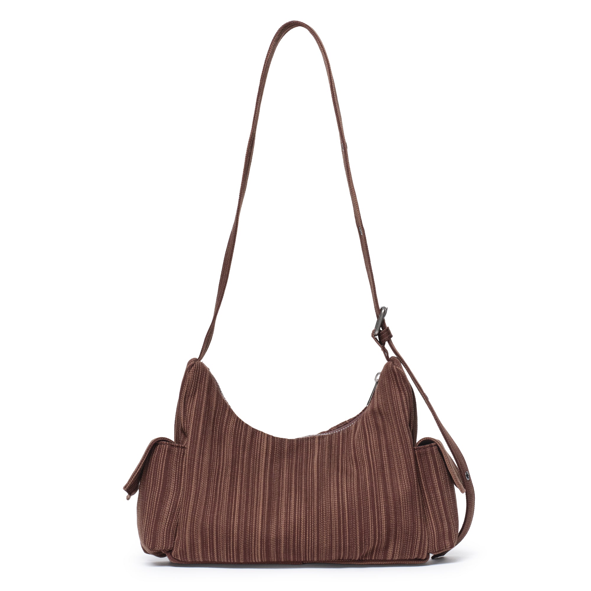 pocket mug bag M stripe brown