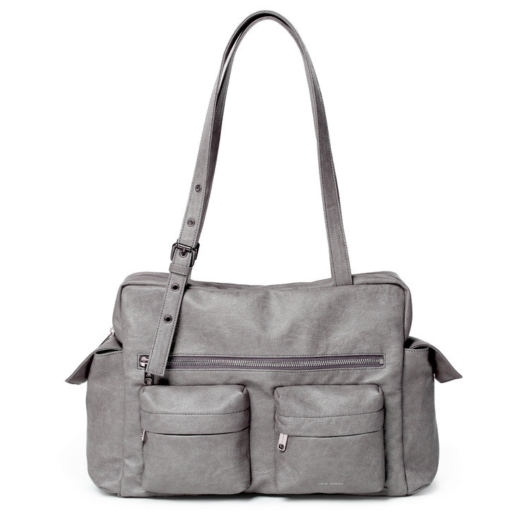 pocket utility bag L brushed gray