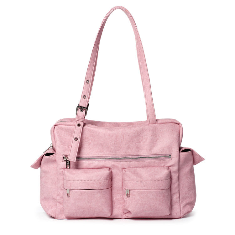 pocket utility bag L brushed pink