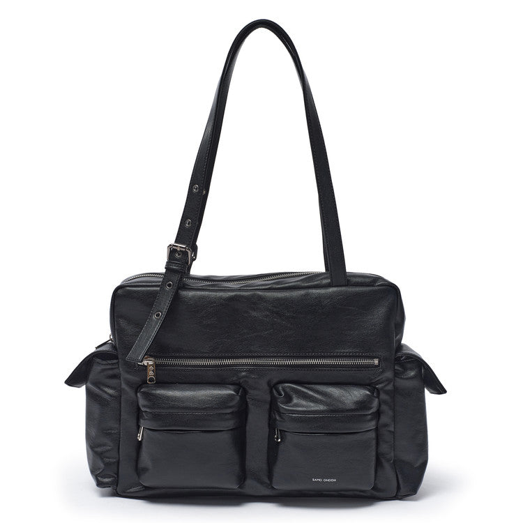 pocket utility bag L nappa black