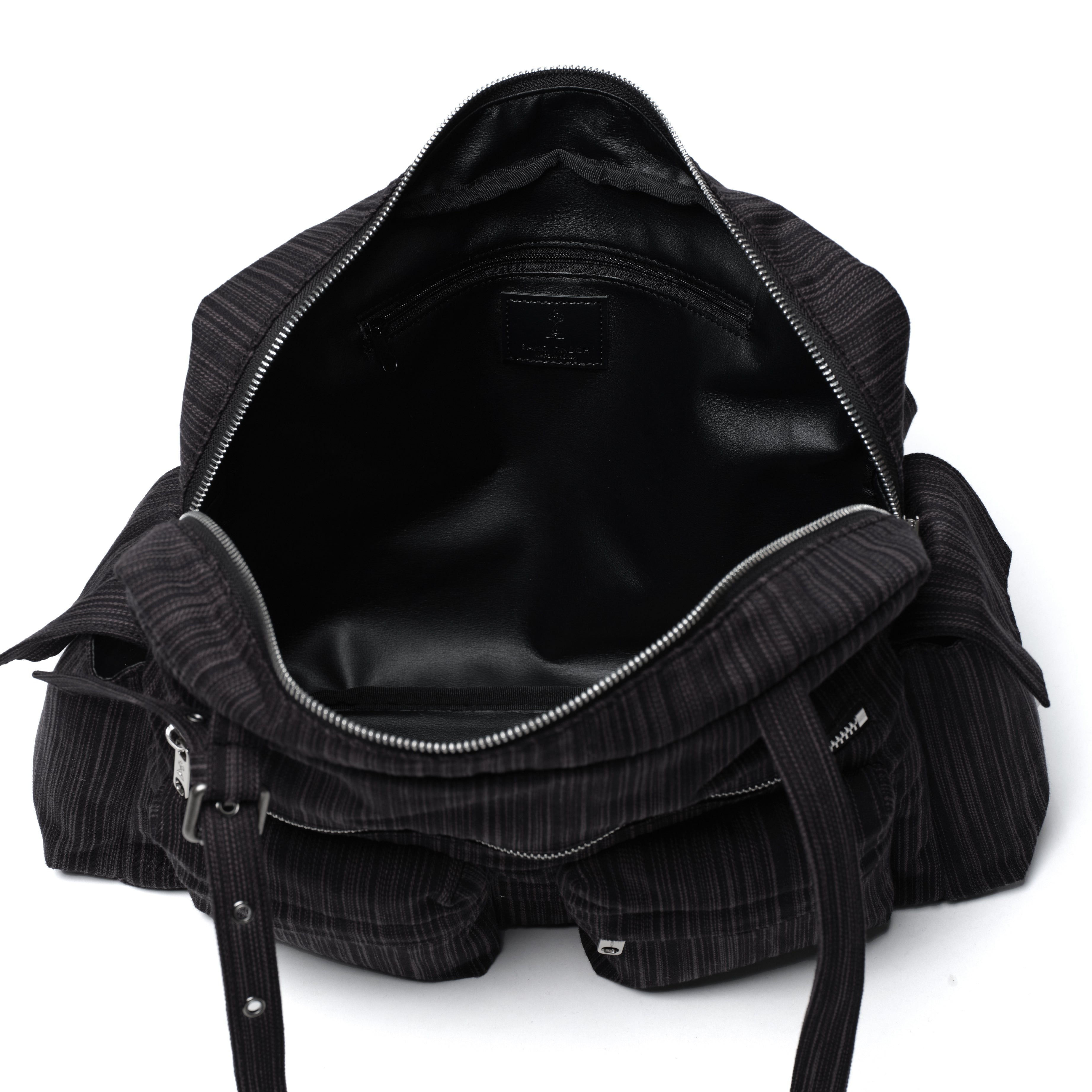 pocket utility bag L stripe black