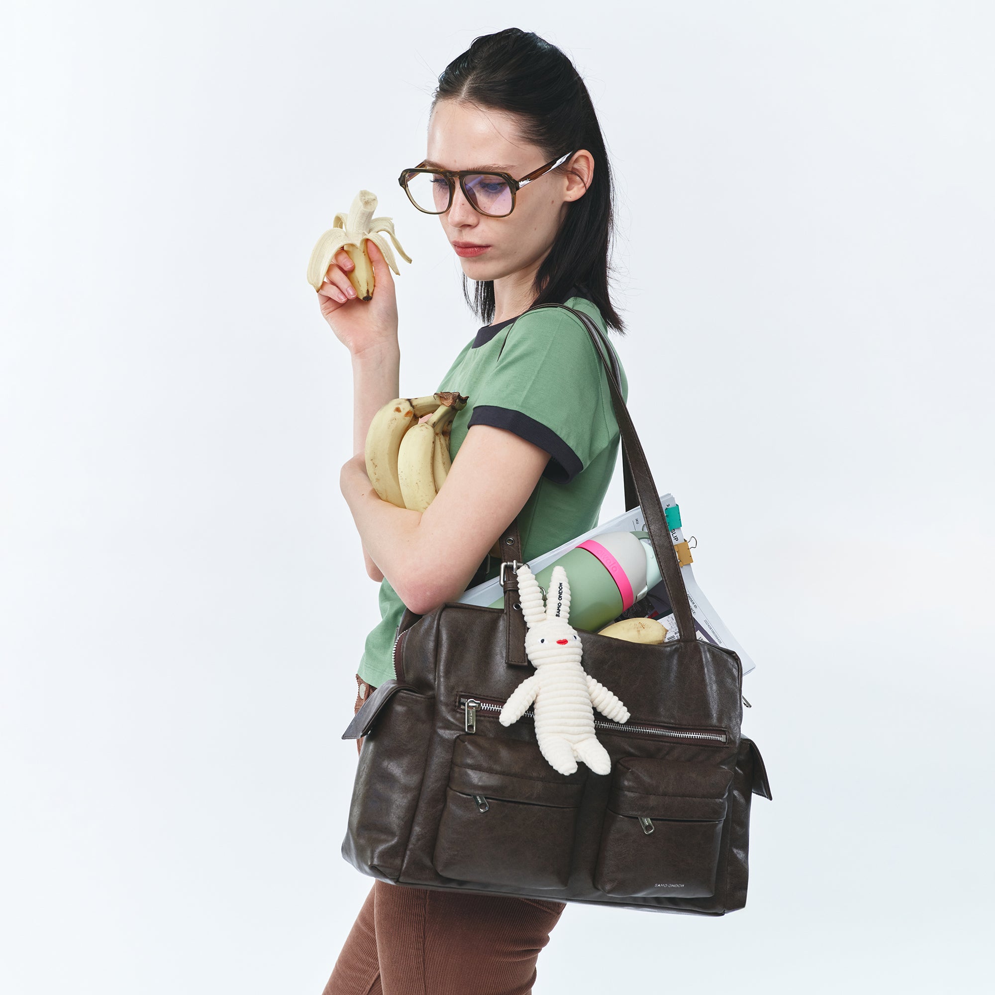 pocket utility bag L veg cocoa