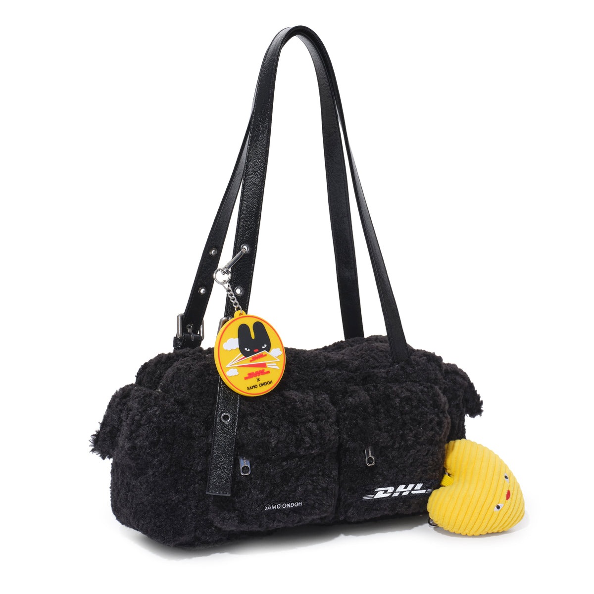 pocket utility bag M eco shearling DHL black