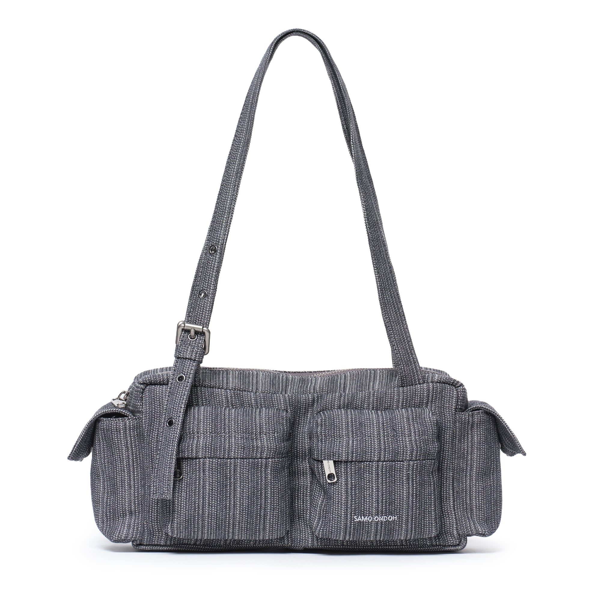 pocket utility bag M stripe gray