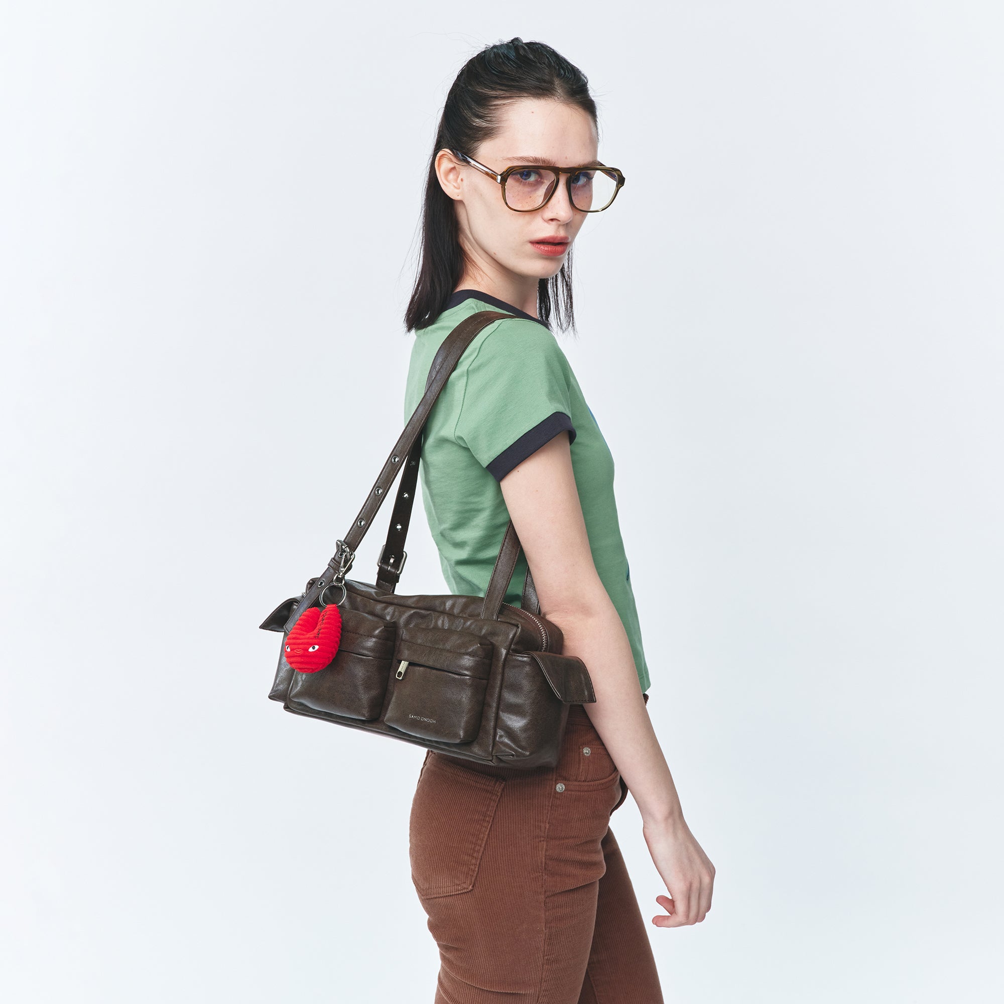 pocket utility bag M veg cocoa