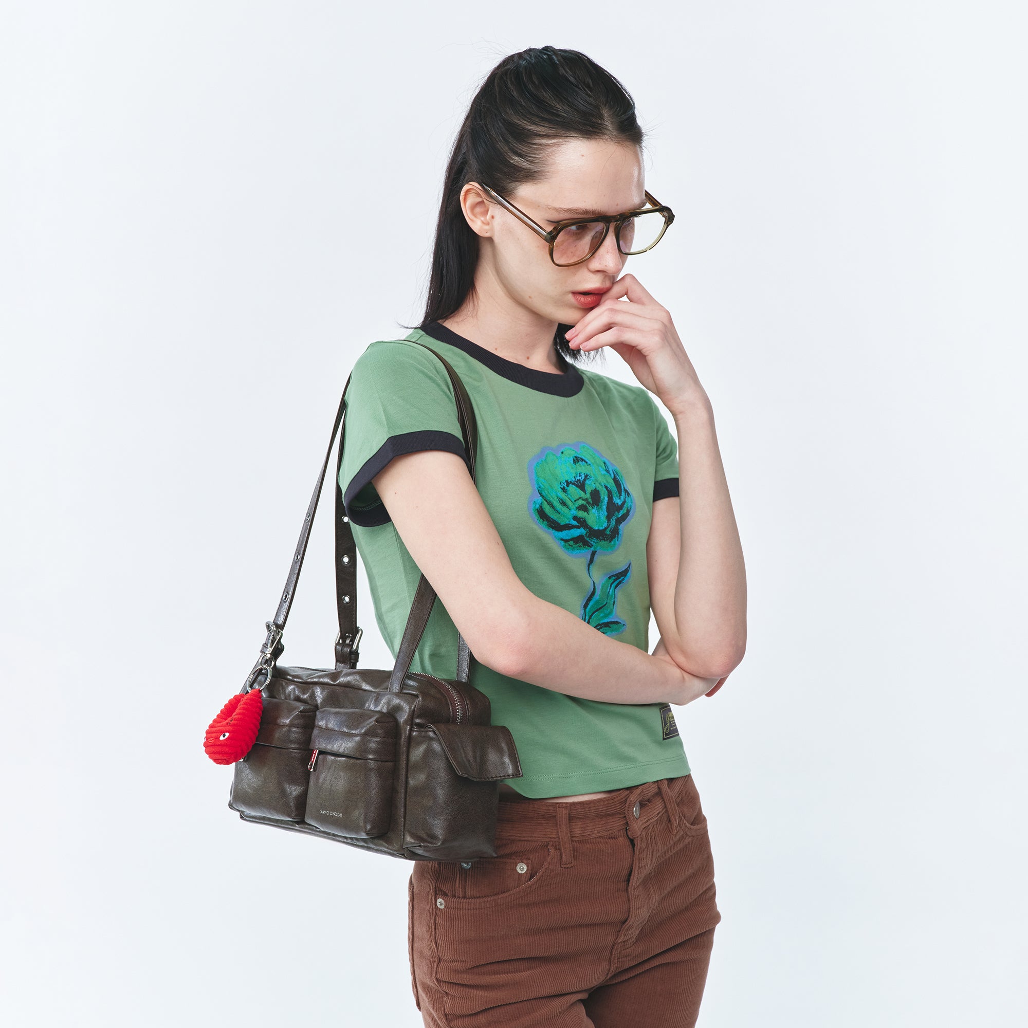 pocket utility bag M veg cocoa