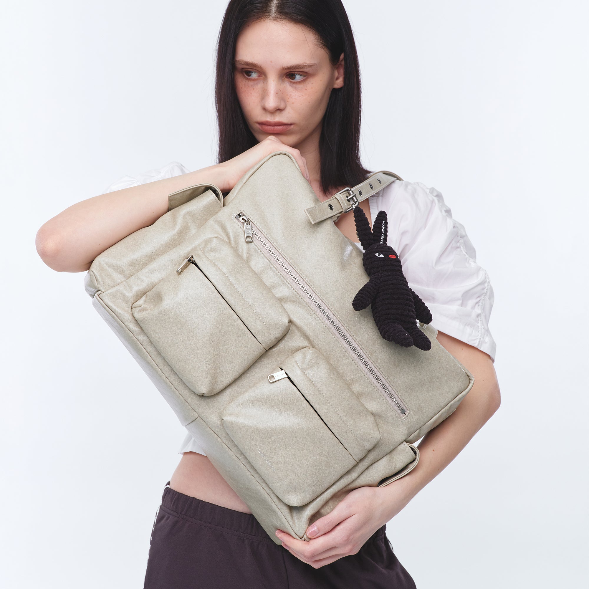 pocket utility bag XL veg cream