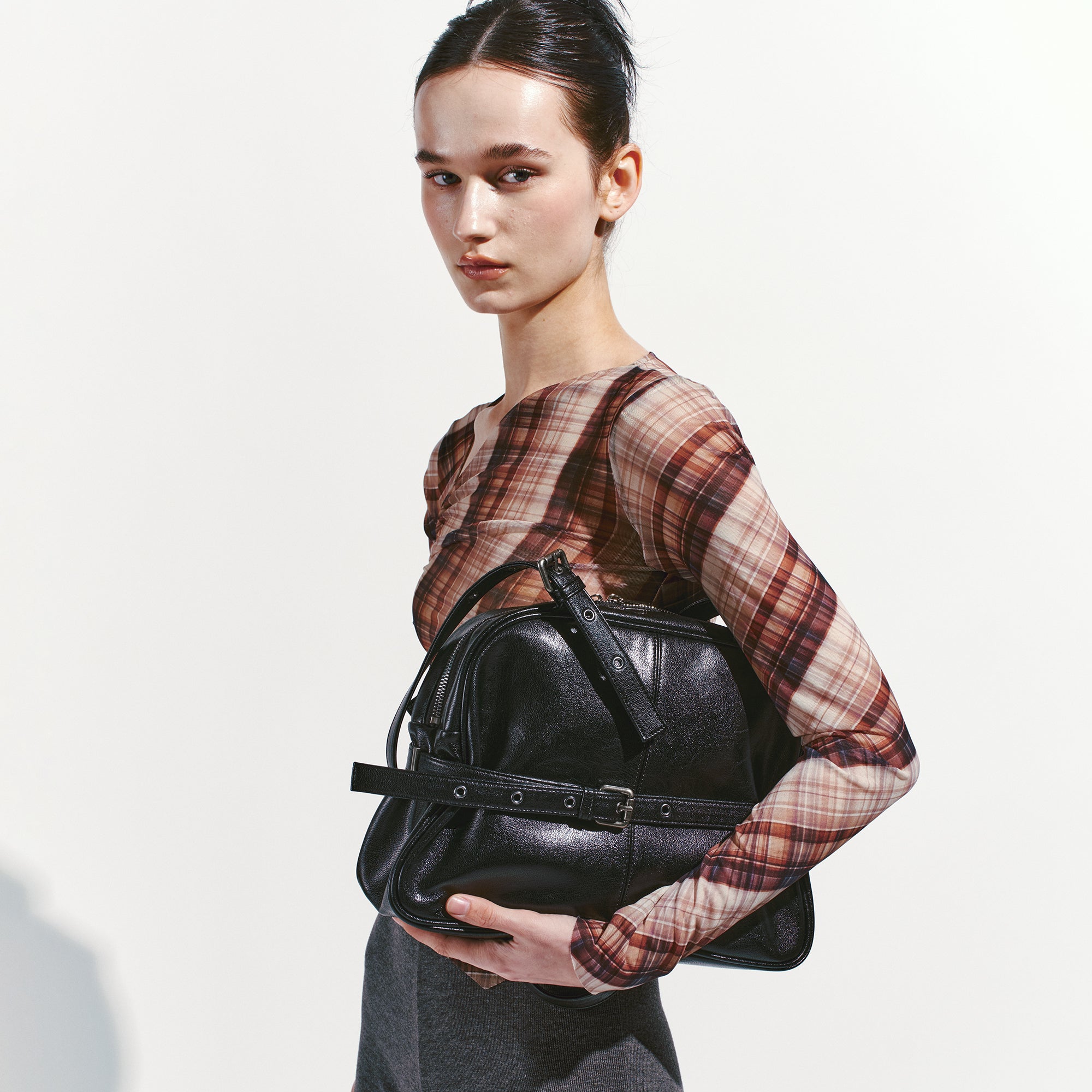 dome belt bag M goat black