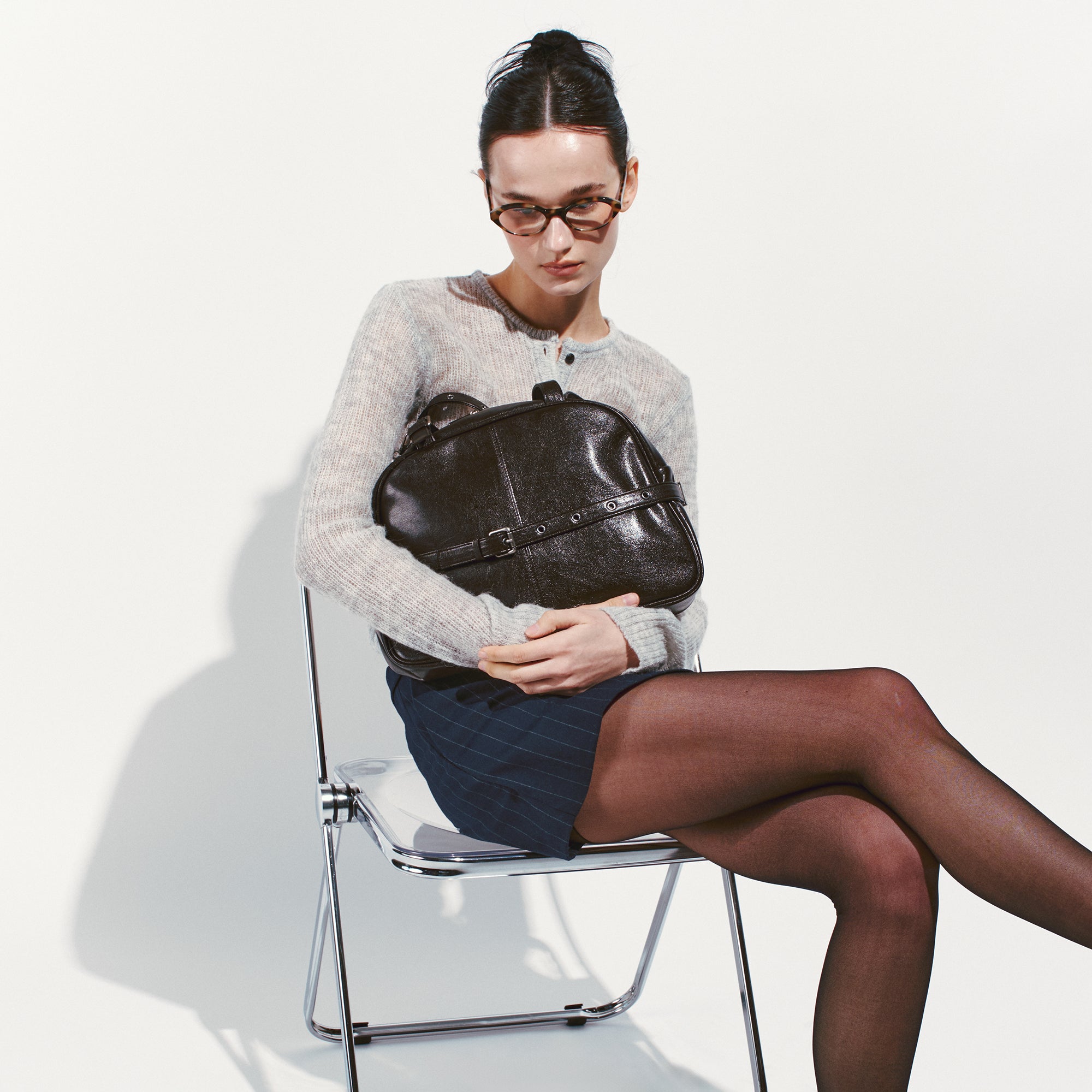 dome belt bag M goat chocolate