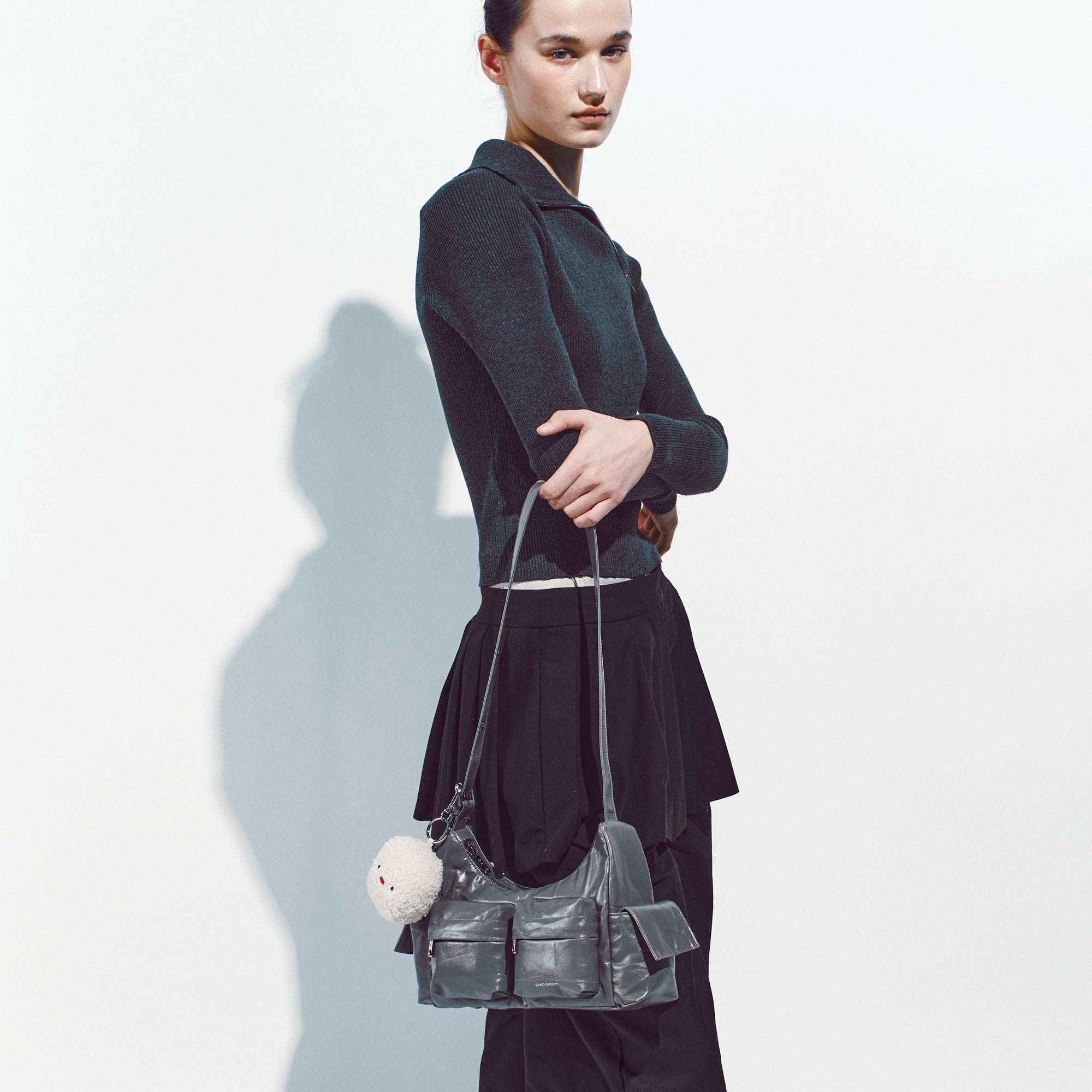 pocket mug bag M origami gray