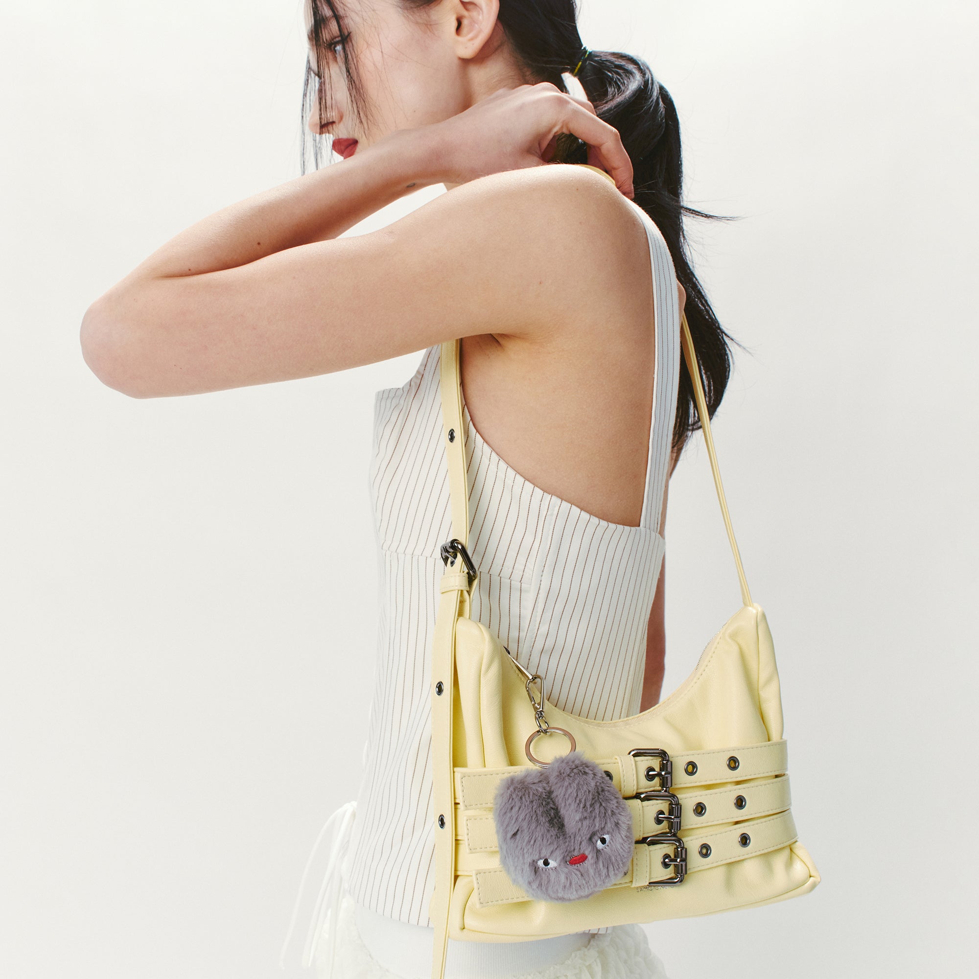 trio belt mug bag M goat lime