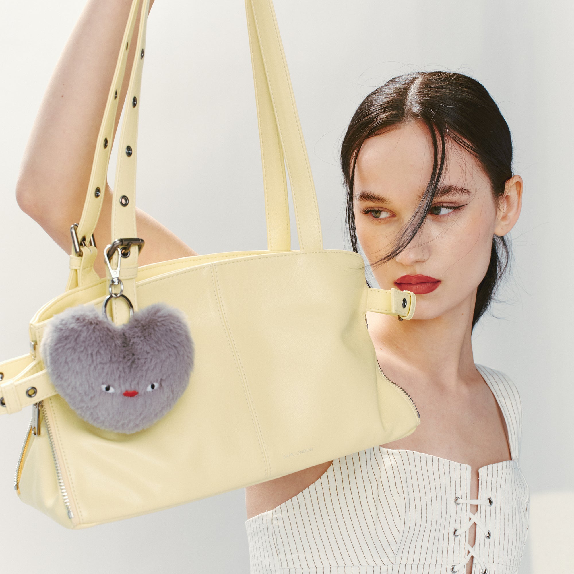 zipper shopper bag S goat lime