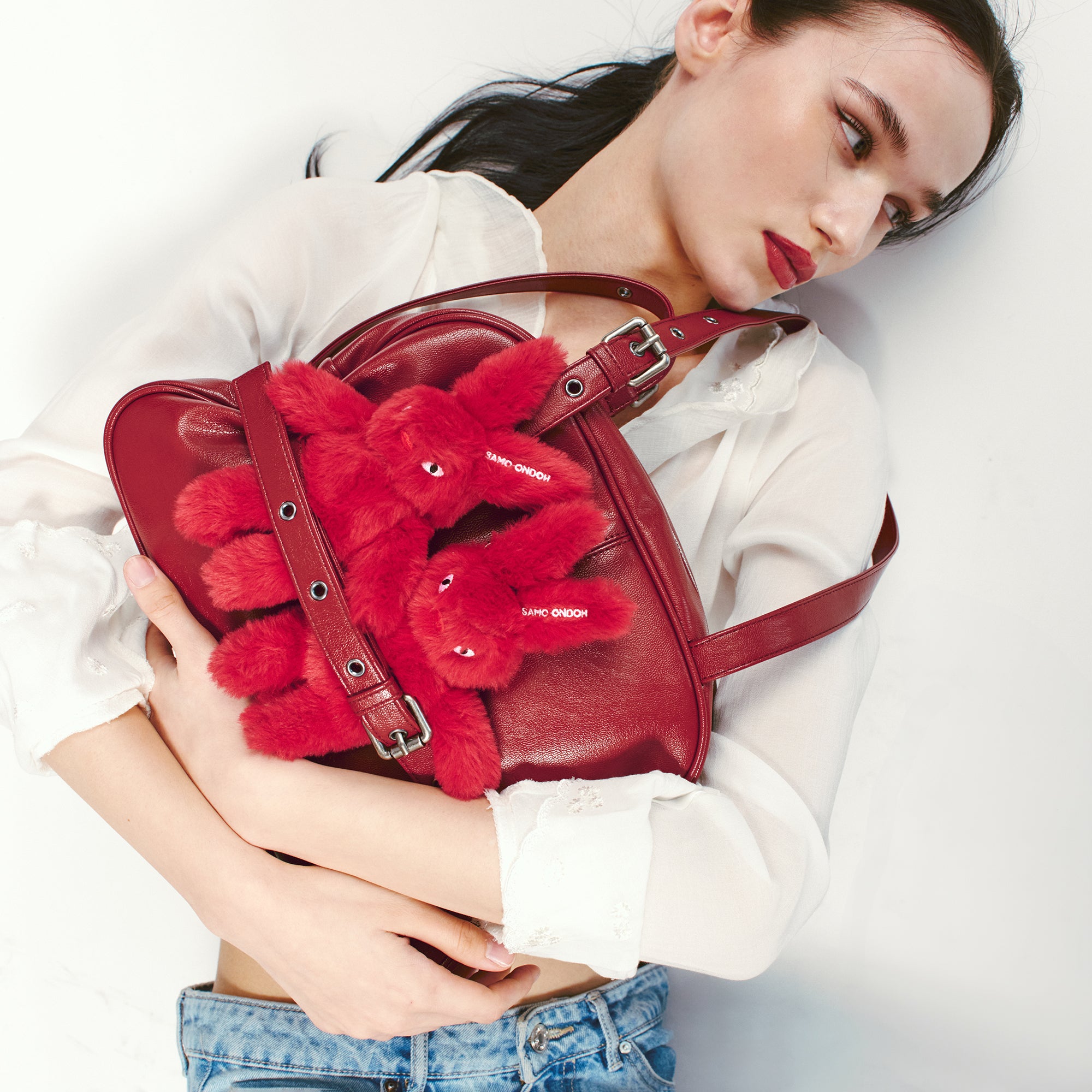 dome belt bag M goat red