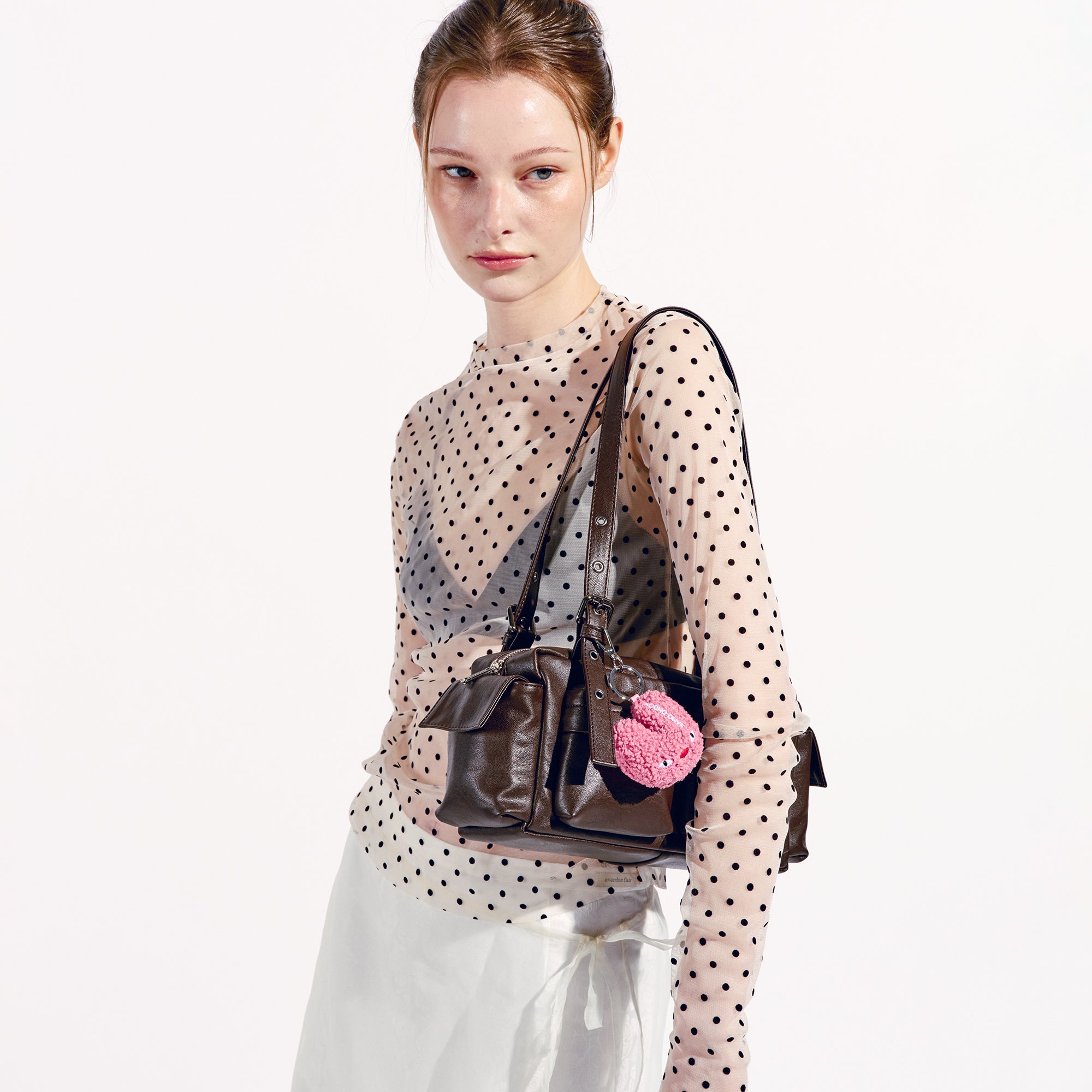 pocket utility bag M nappa chocolate