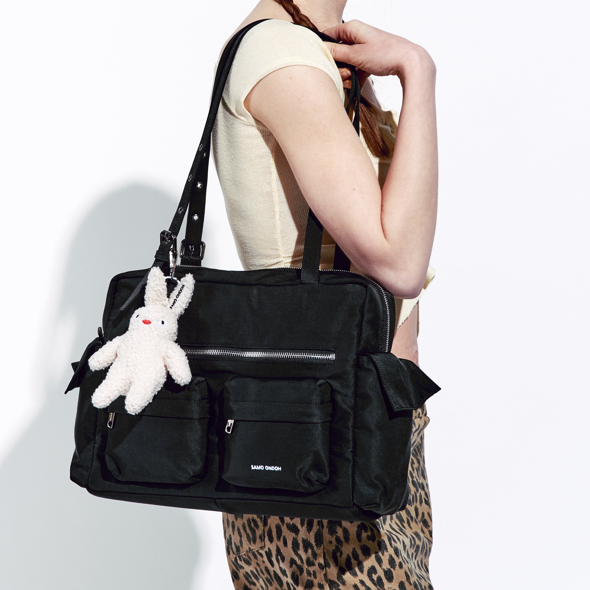pocket utility bag L nylon black