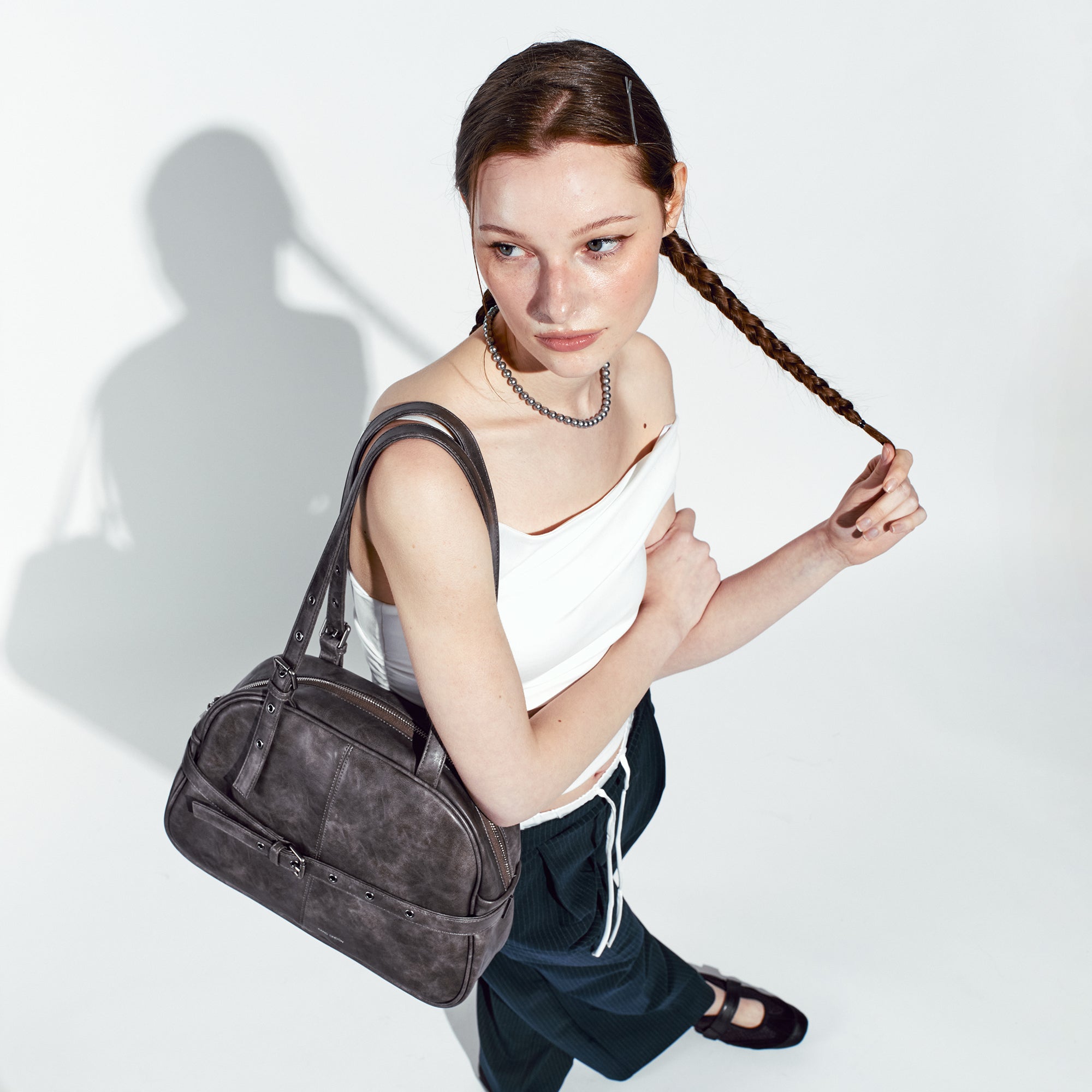 dome belt bag M baked gray