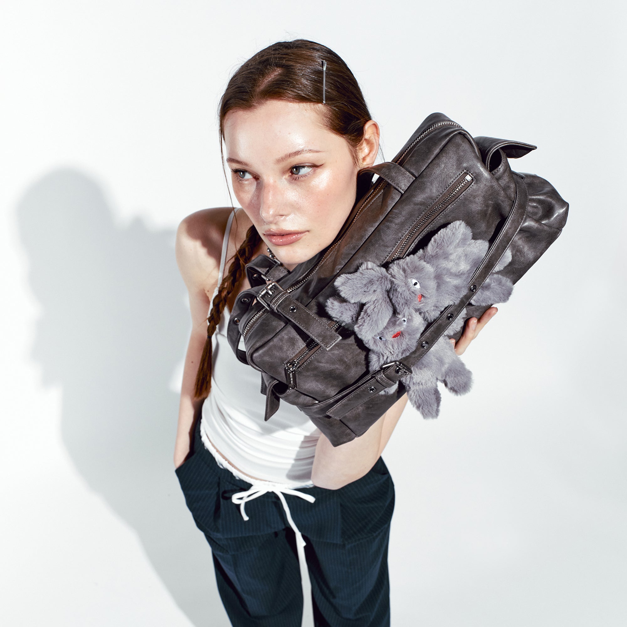 belt utility bag L baked gray