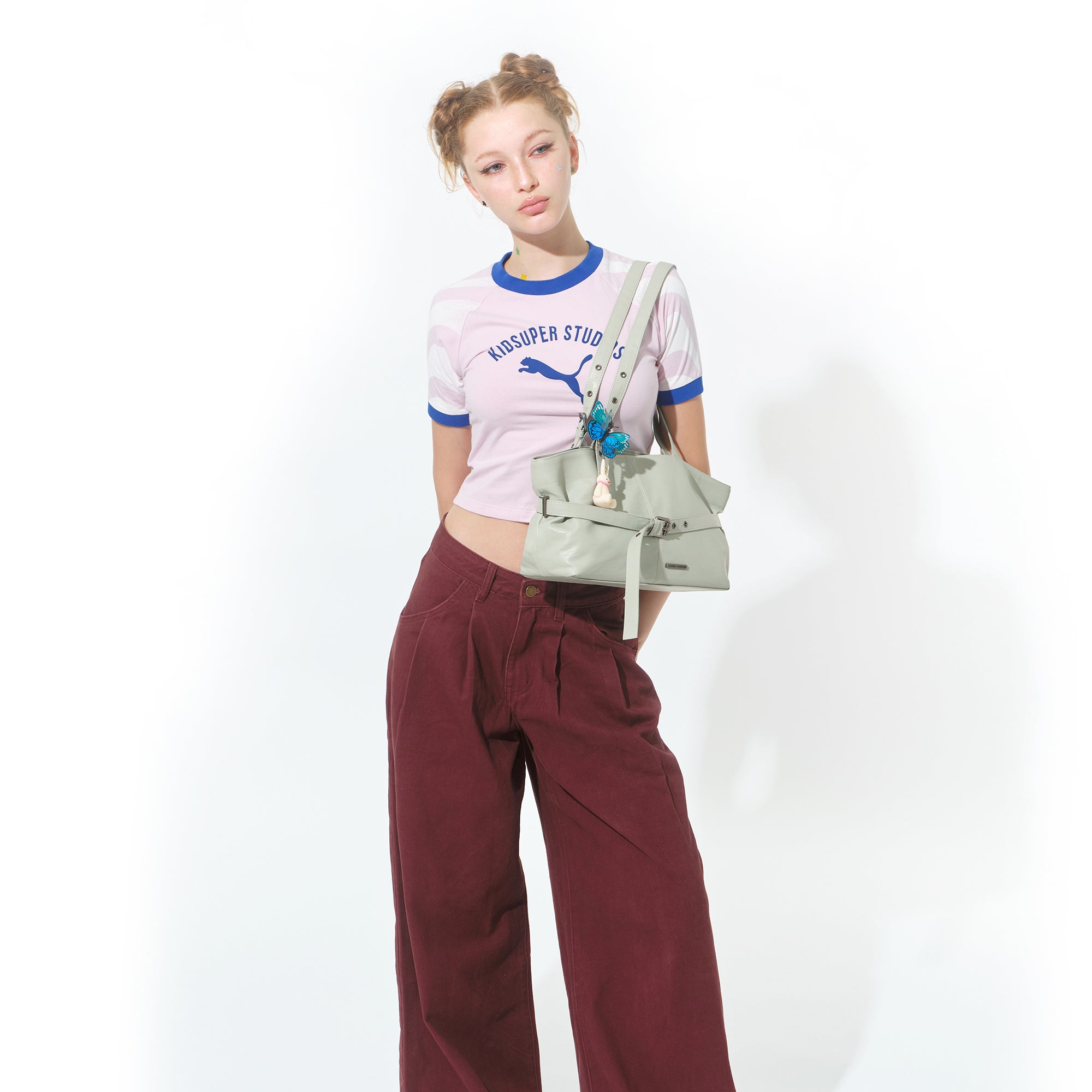 le belt bag L nappa mint