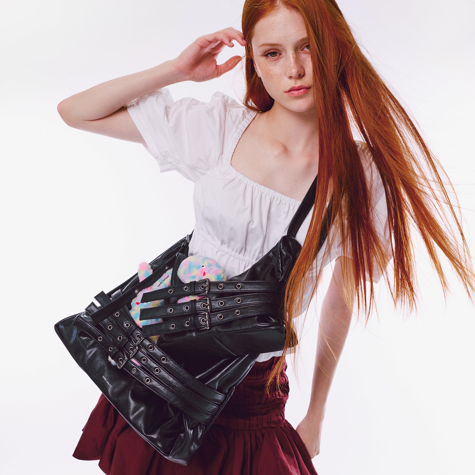 trio belt mug bag L goat black