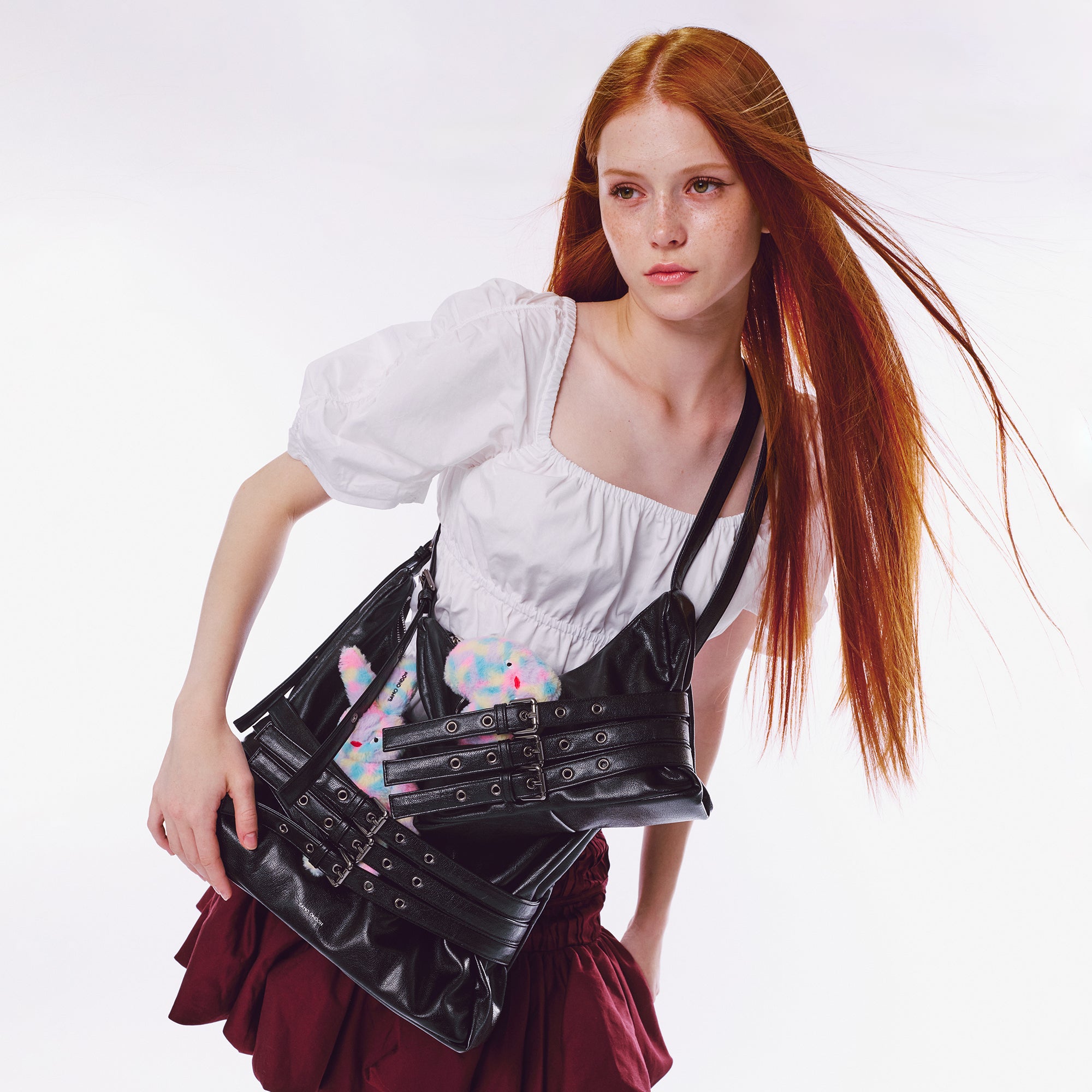 trio belt mug bag L goat black