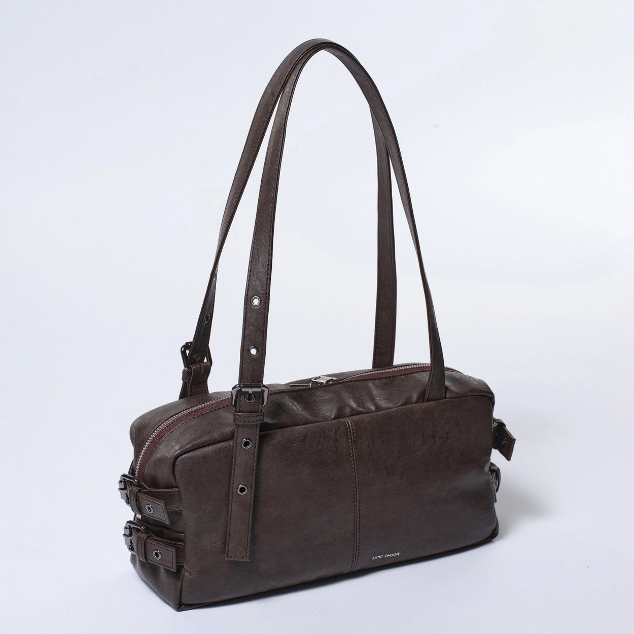 side belt bag M brushed chocolate