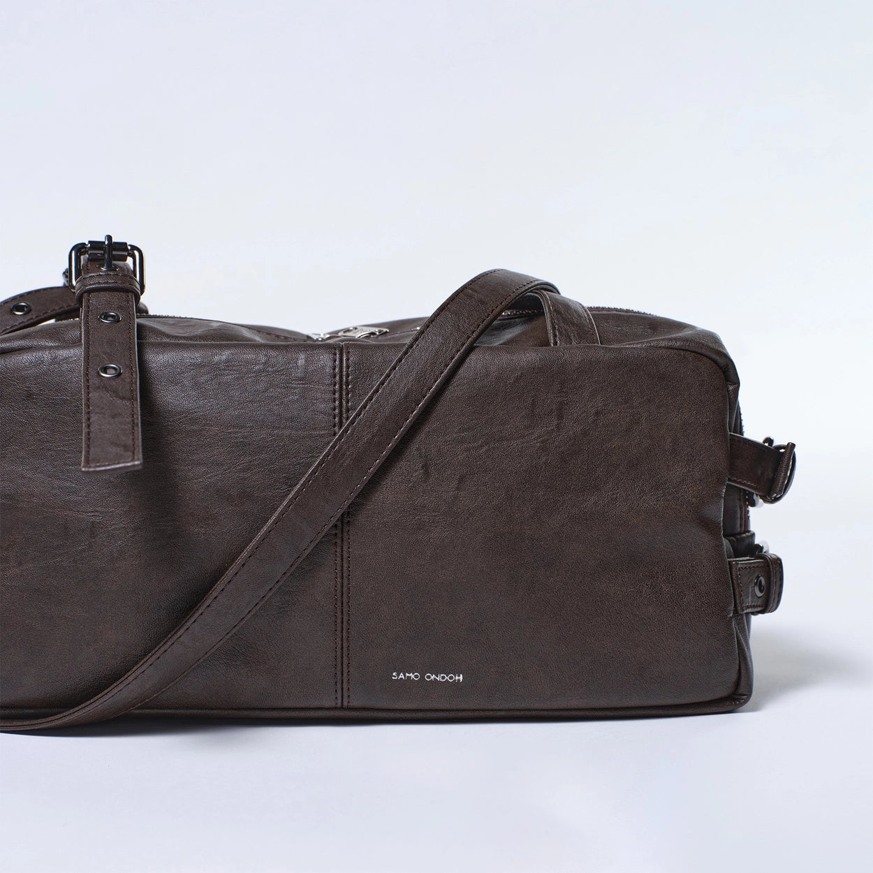 side belt bag M brushed chocolate