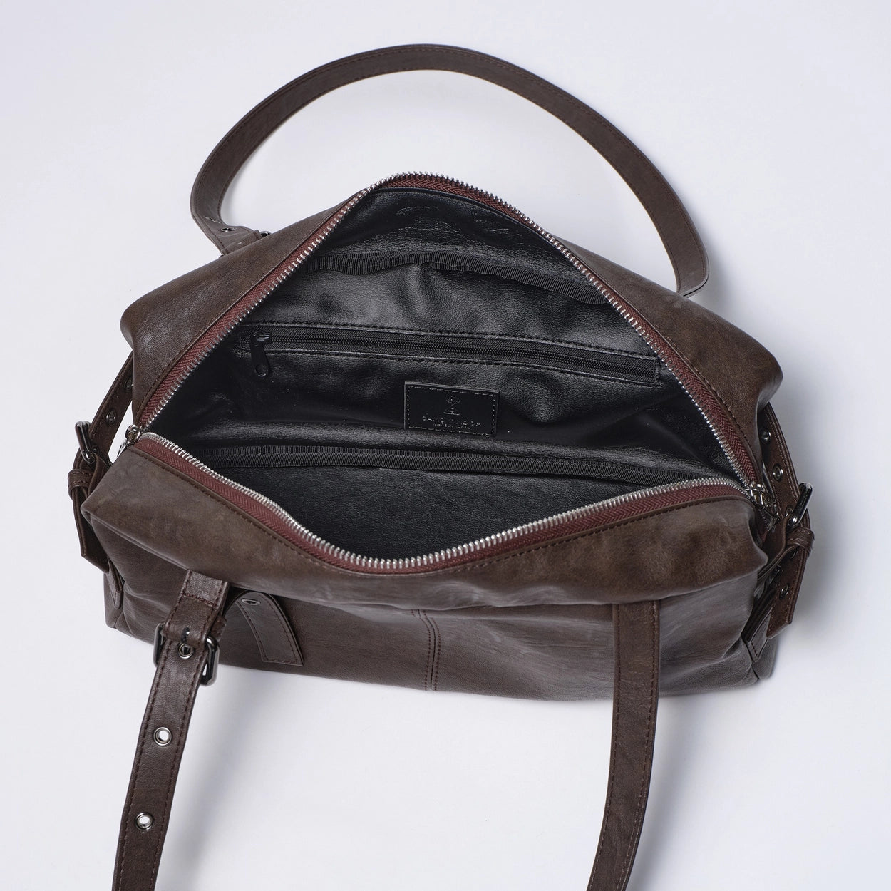 side belt bag M brushed chocolate