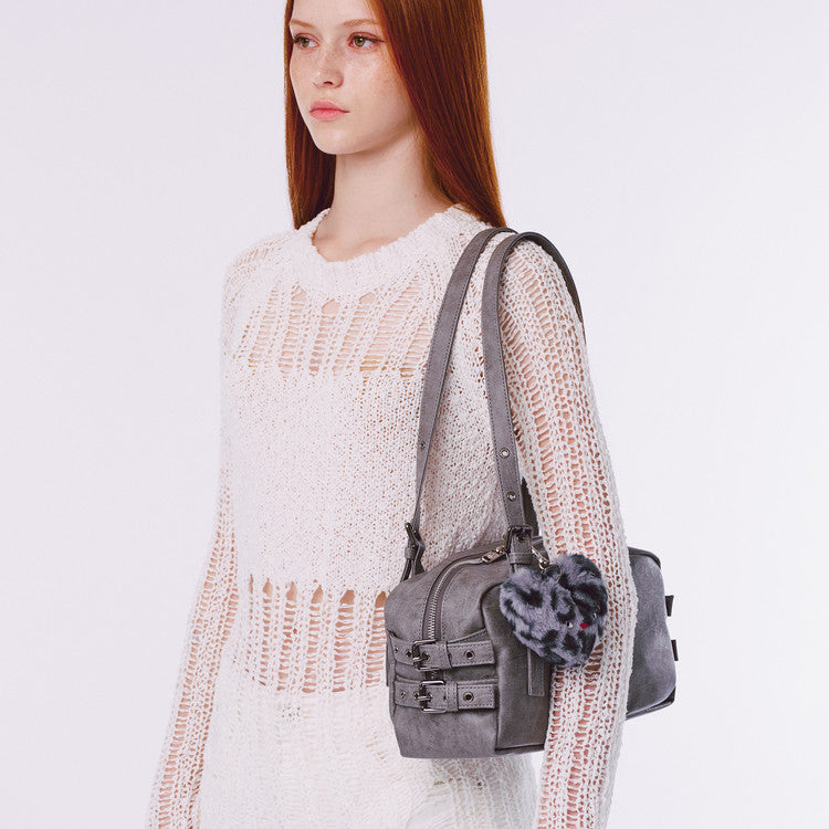 side belt bag M brushed gray