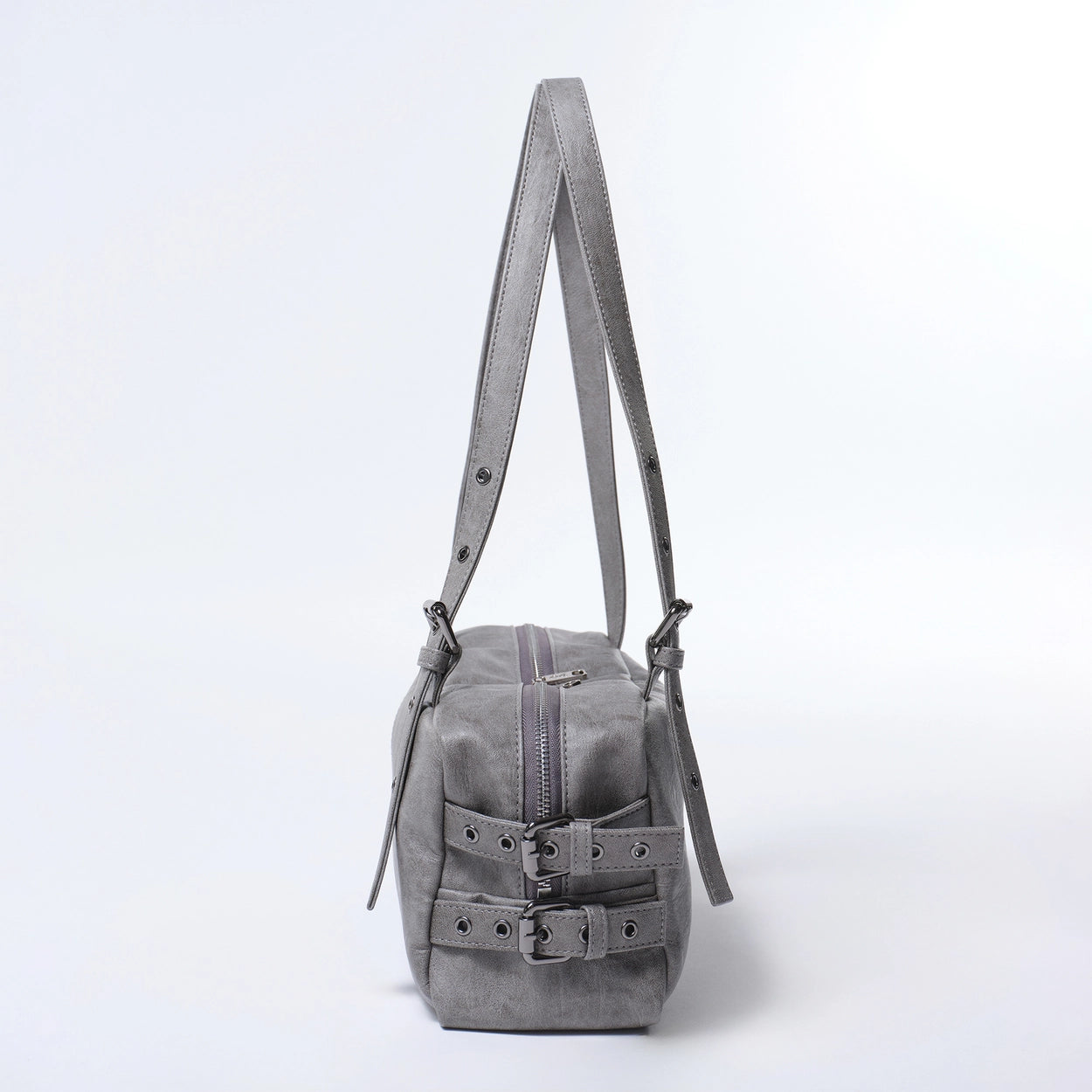 side belt bag M brushed gray