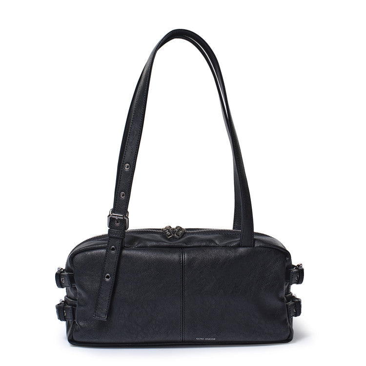 side belt bag M nappa matt black