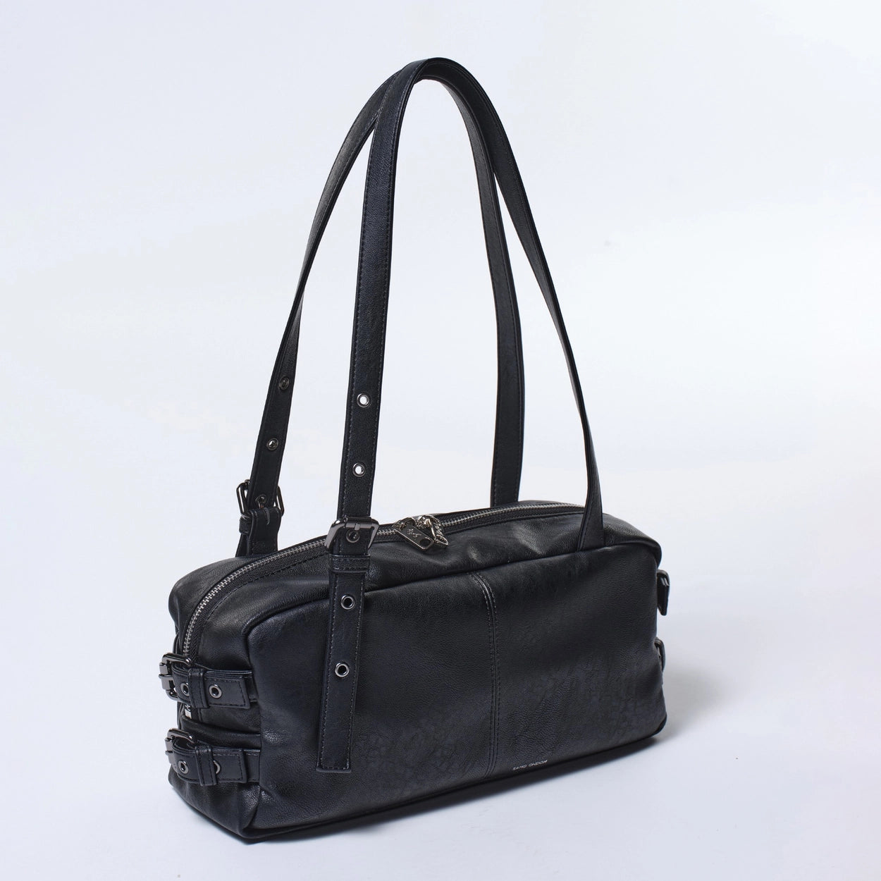 side belt bag M nappa matt black