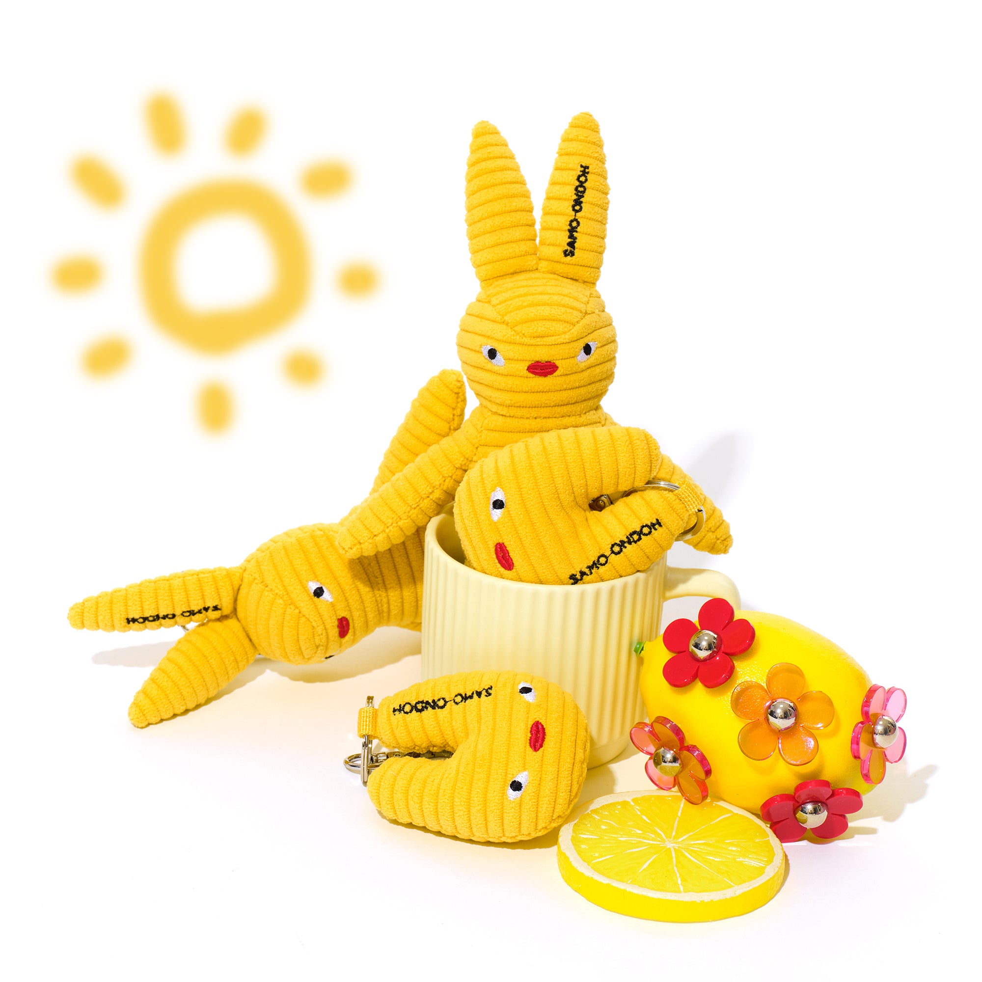 tokiyom keychain corduroy yellow