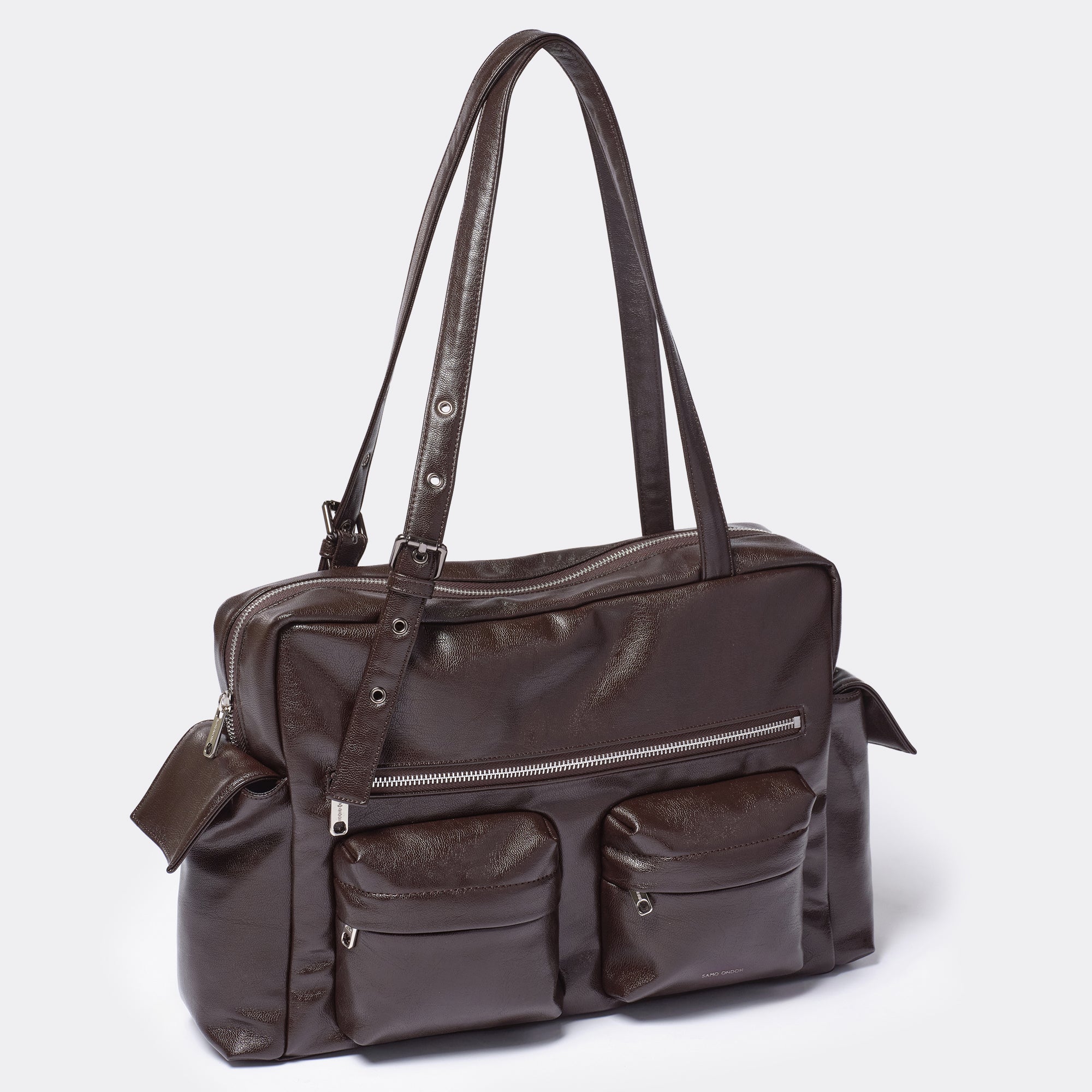 pocket utility bag L goat chocolate