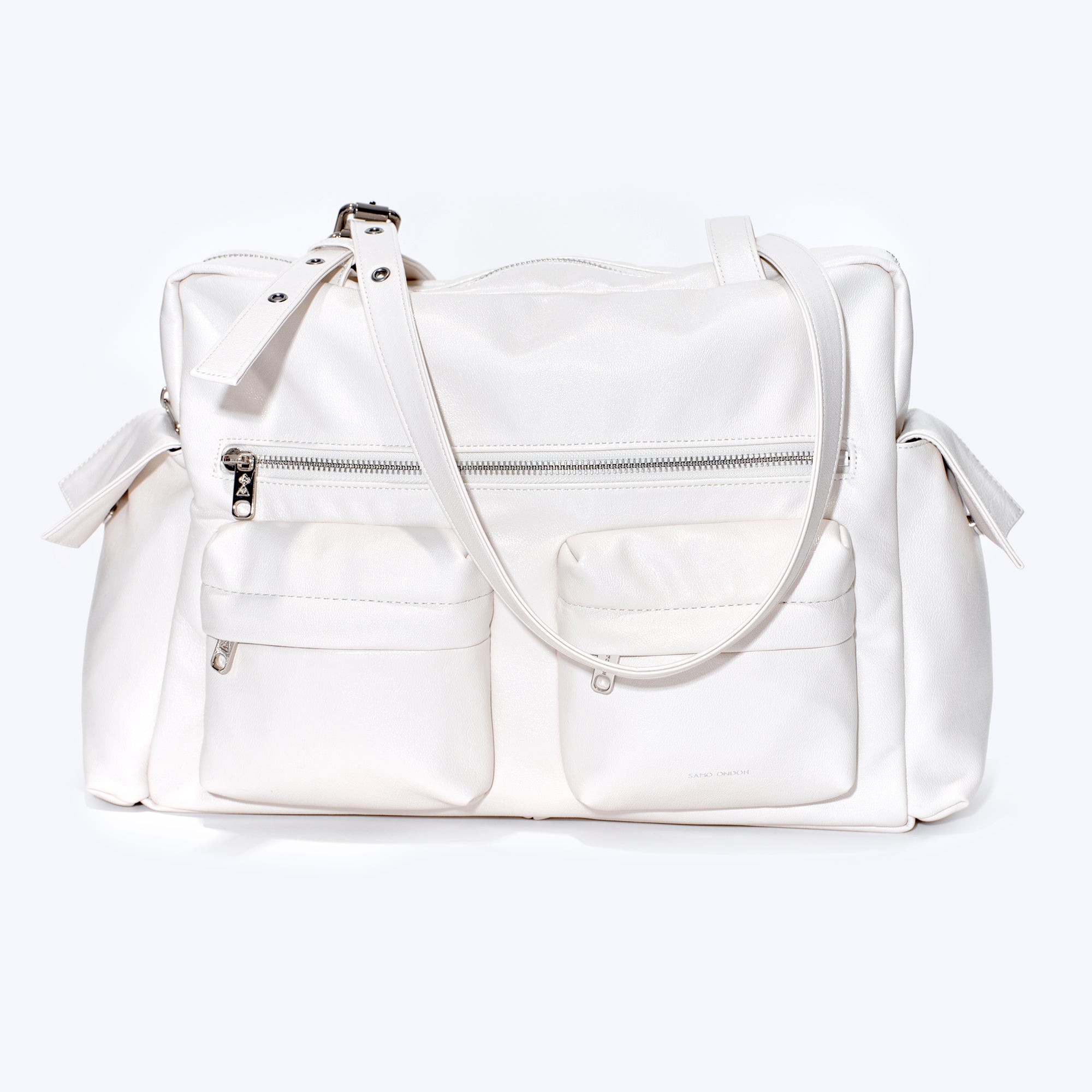 pocket utility bag L goat cream