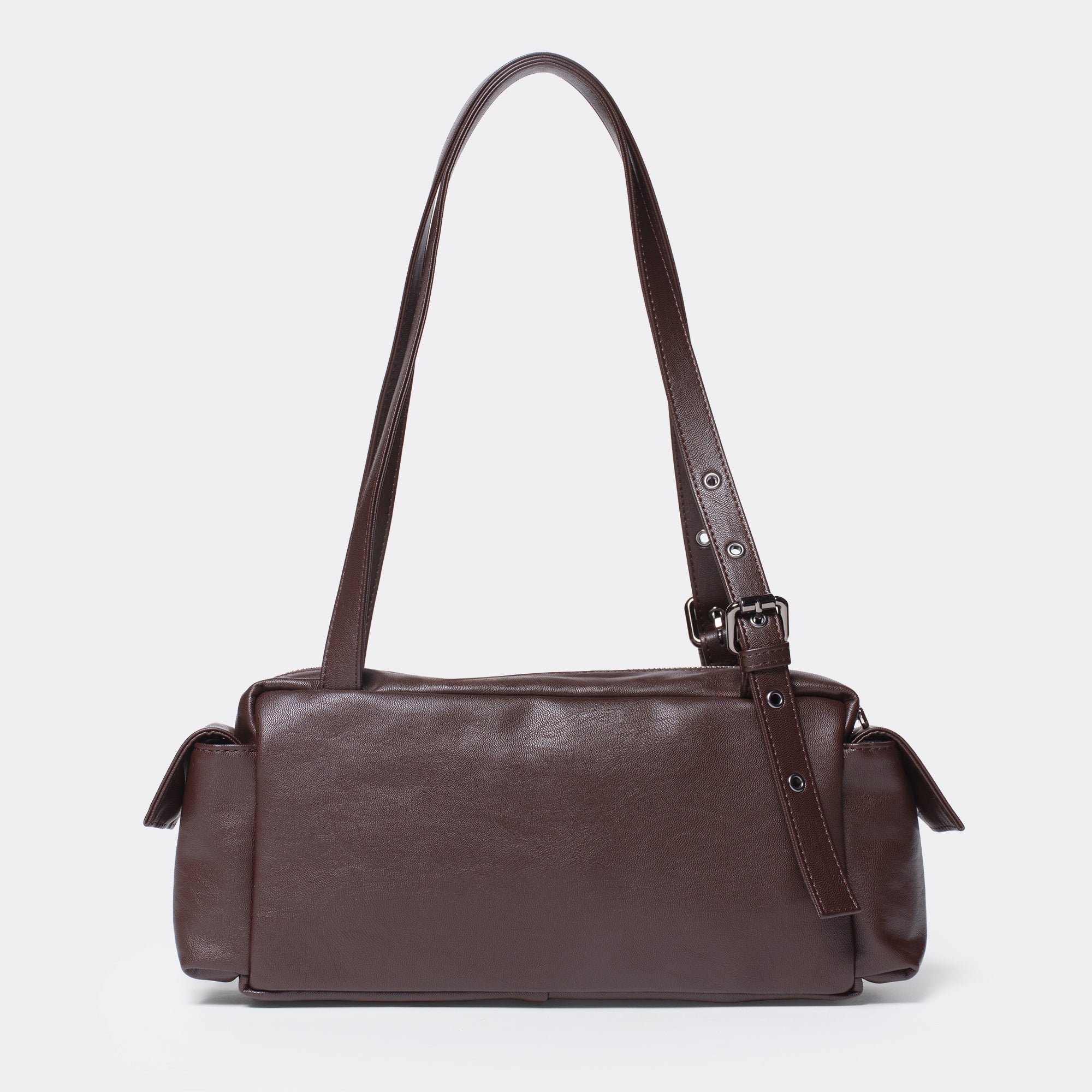 pocket utility bag M nappa chocolate