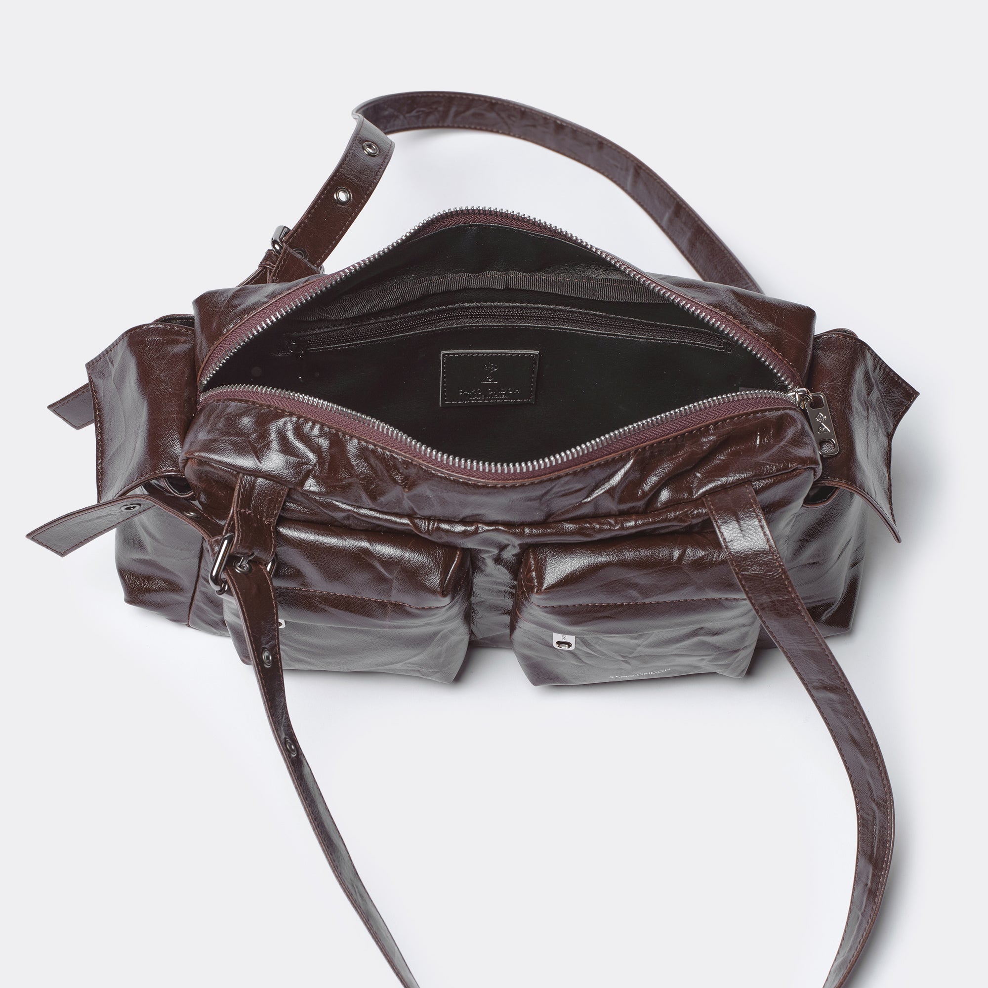 pocket utility bag M origami chocolate