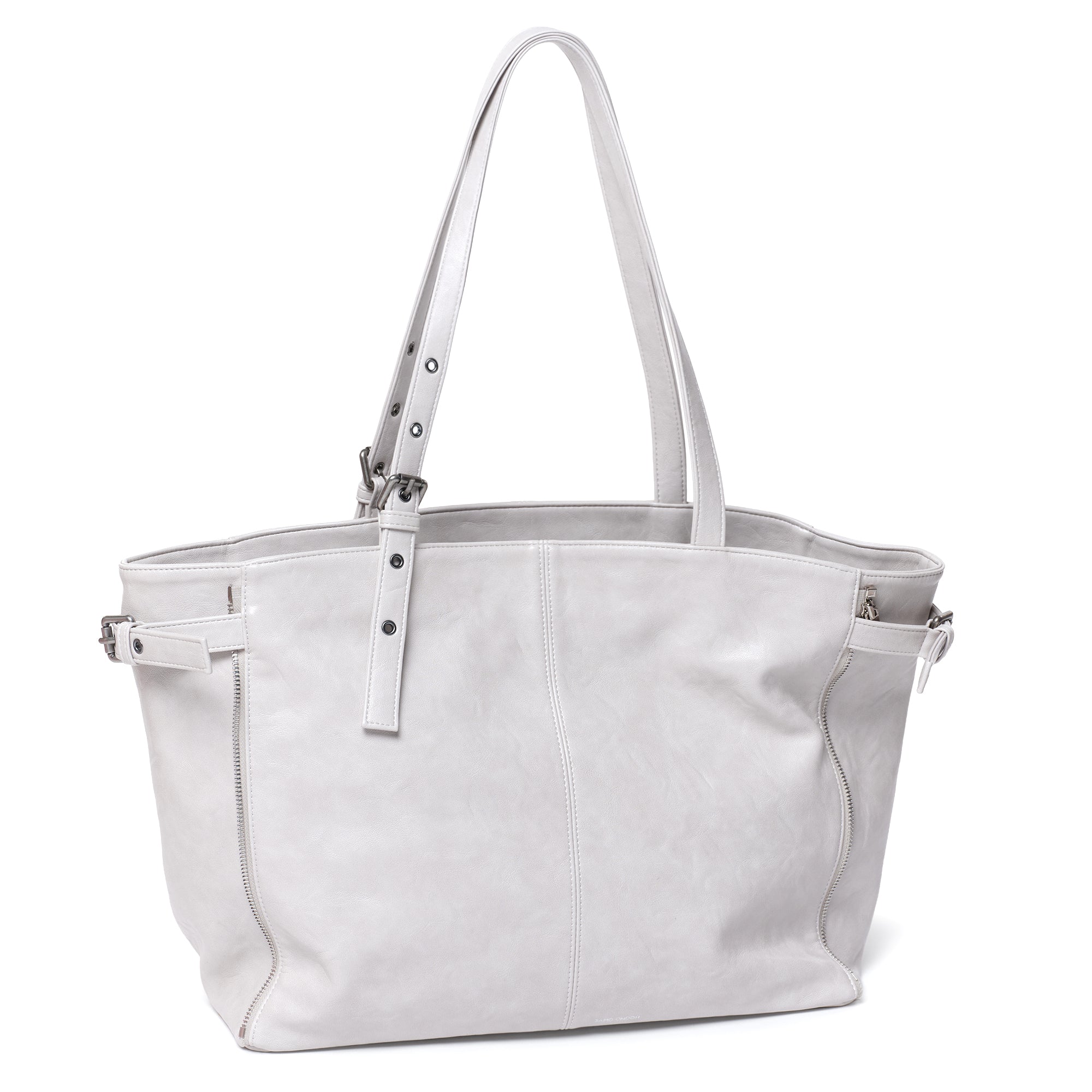 zipper shopper bag L baked powder